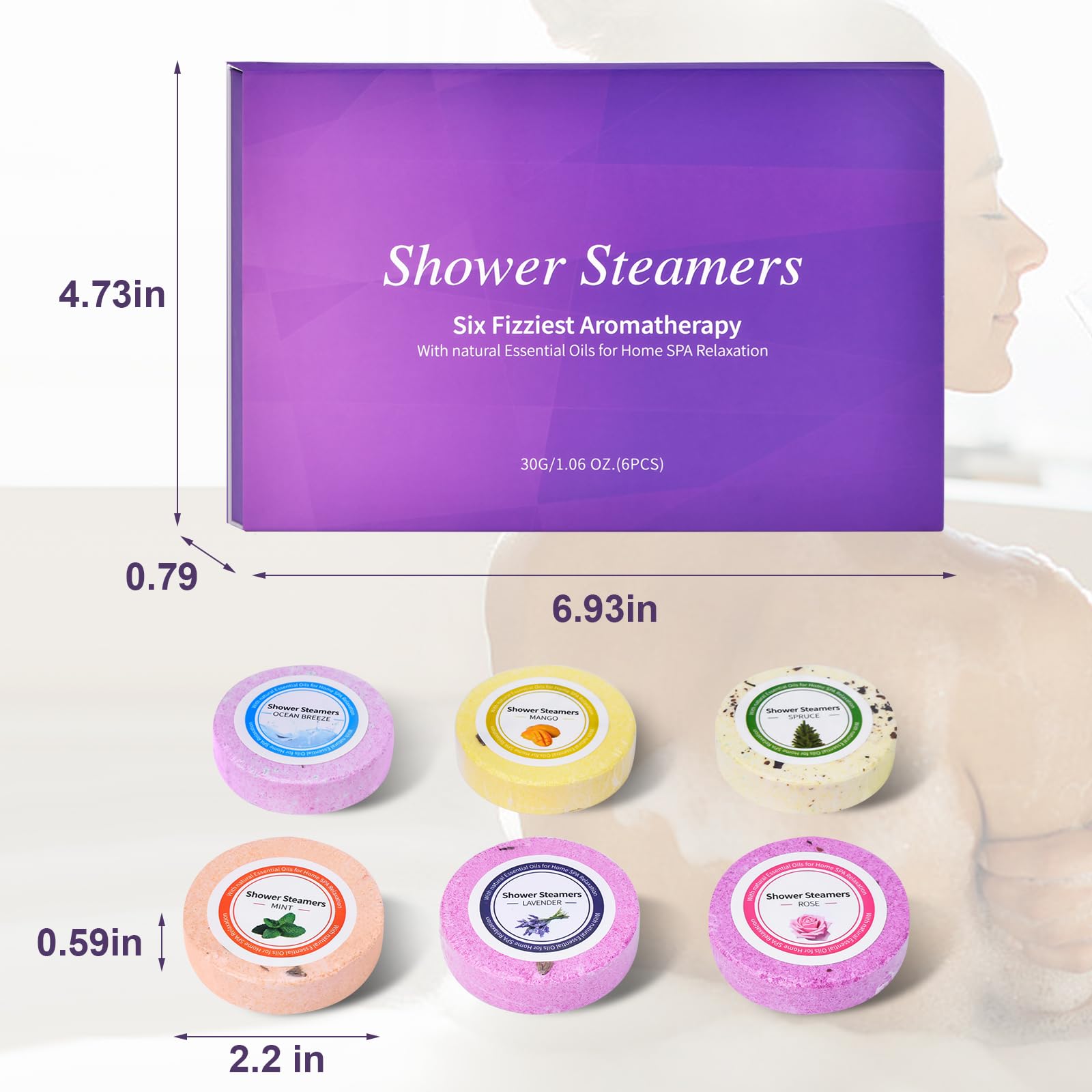 Funny Aromatherapy Shower Steamers for Women - 6 Pack Essential Oil Shower Tablets, Unique Birthday Gift for Wife, Girlfriend, Mother - Perfect for Relaxation, Thanksgiving, Christmas & Mother's Day Gifts