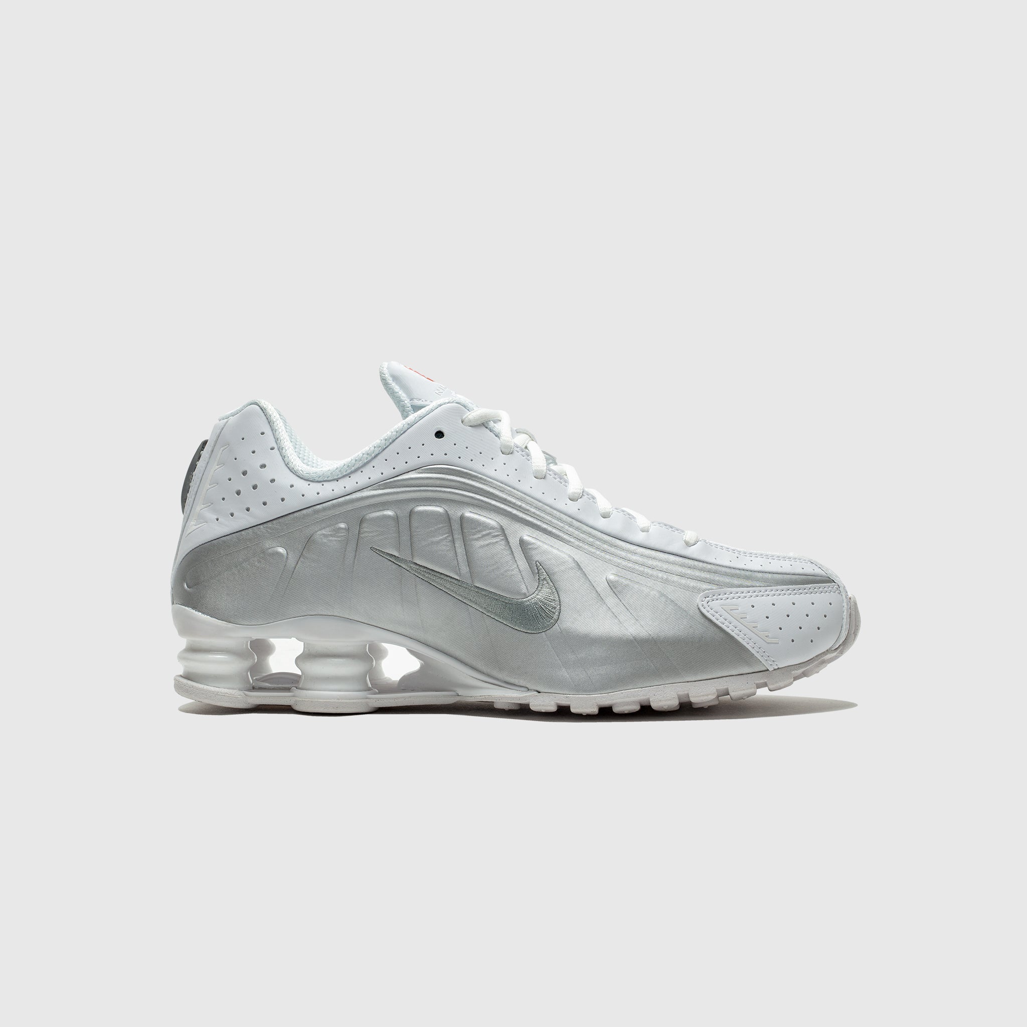 SHOX R4 METALLIC SILVER Running Shoes for Men - Lightweight Cushioned Sneakers for Jogging, Gym & Outdoor Workouts