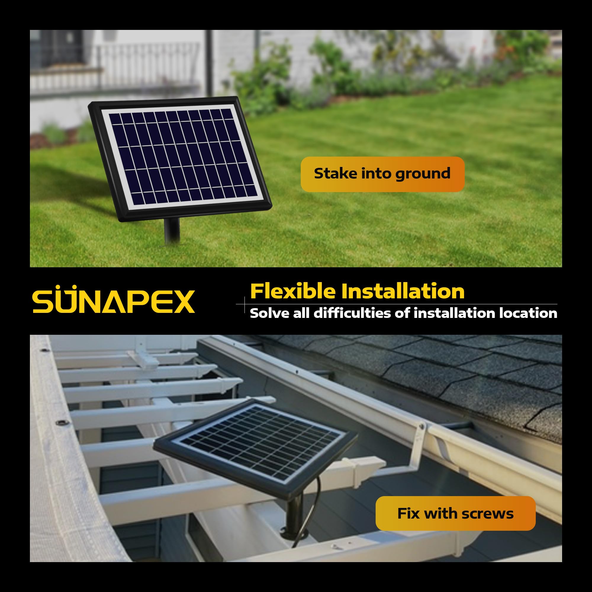 SUNAPEX 48FT Solar String Lights Outdoor Waterproof - Shatterproof Edison Bulbs, Solar Powered Patio Lights for Backyard, Garden, Camping & Decoration | Perfect for Outdoor Parties, Weddings & Nighttime Ambience