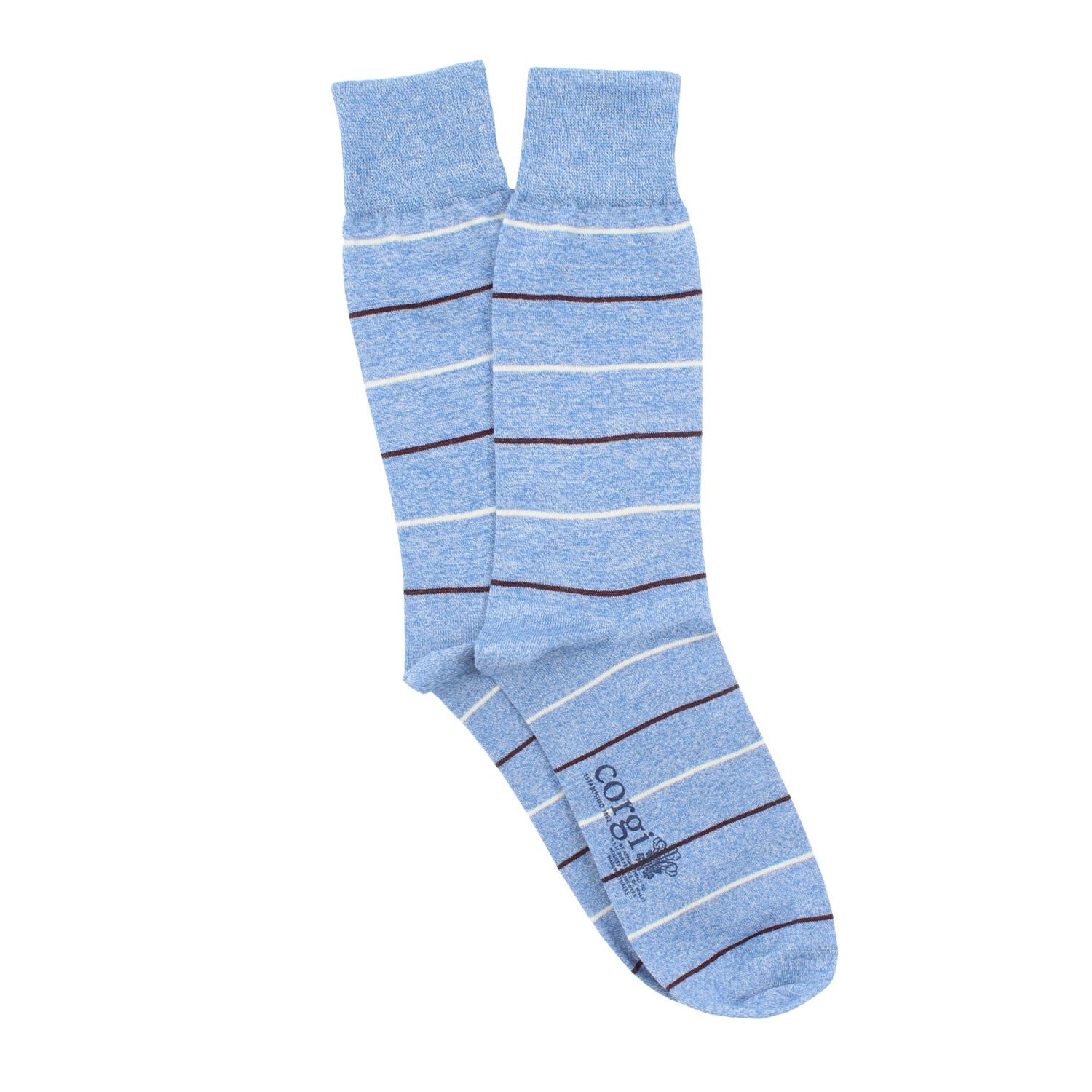 Men's Thin Stripe Cotton Socks - Breathable & Comfortable Casual Socks for Daily Wear, Work & Sports - Pack of 3 Pairs
