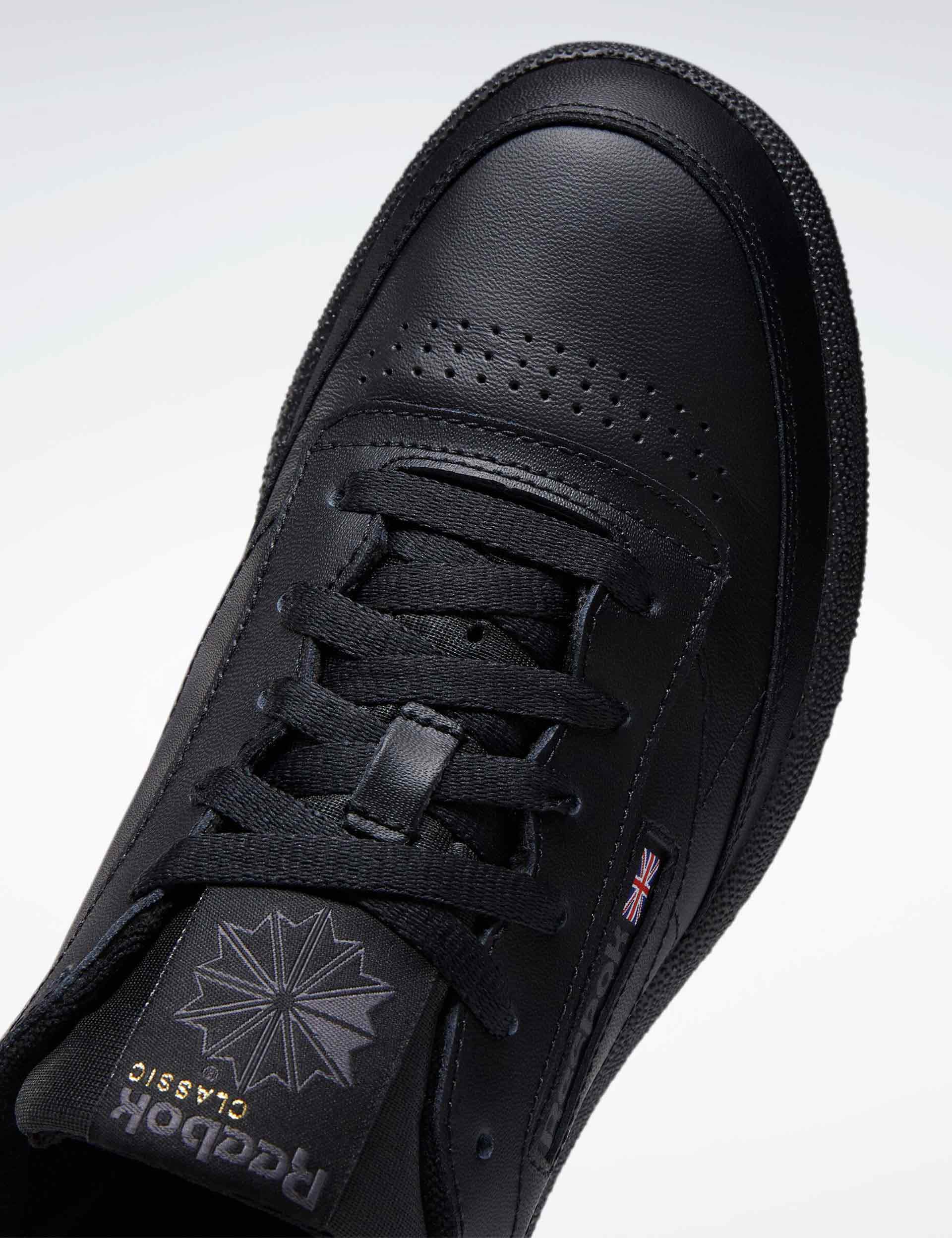 Reebok Club C 85 Vintage Sneakers - Intense Black/Charcoal - Men's Classic Casual Shoes for Everyday Wear & Street Style