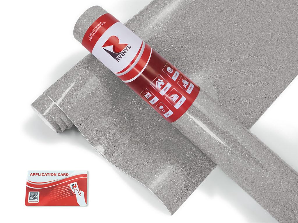Avery Dennison SC950 Ultra Metallic Silver 877-M Vinyl Film Roll (2ft x 10yd) - Premium Craft Vinyl for Cricut & Silhouette Cameo - Perfect for DIY Stickers, Decals, Signs, Scrapbooking & Home Decor Projects