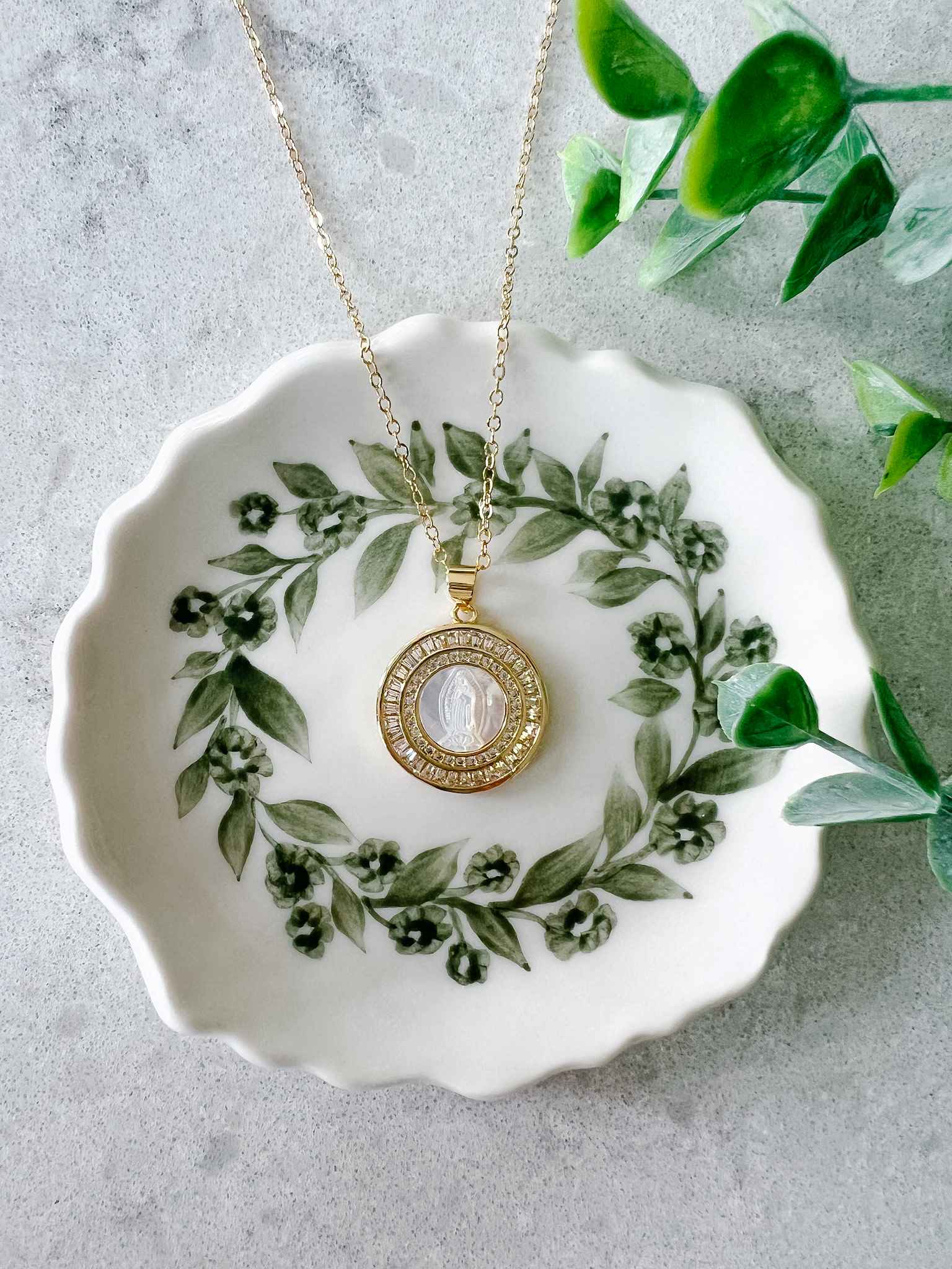 Mother Mary Necklace with Genuine Pearl Pendant - Elegant Religious Jewelry for Women - Perfect for Church, Prayer & Everyday Wear