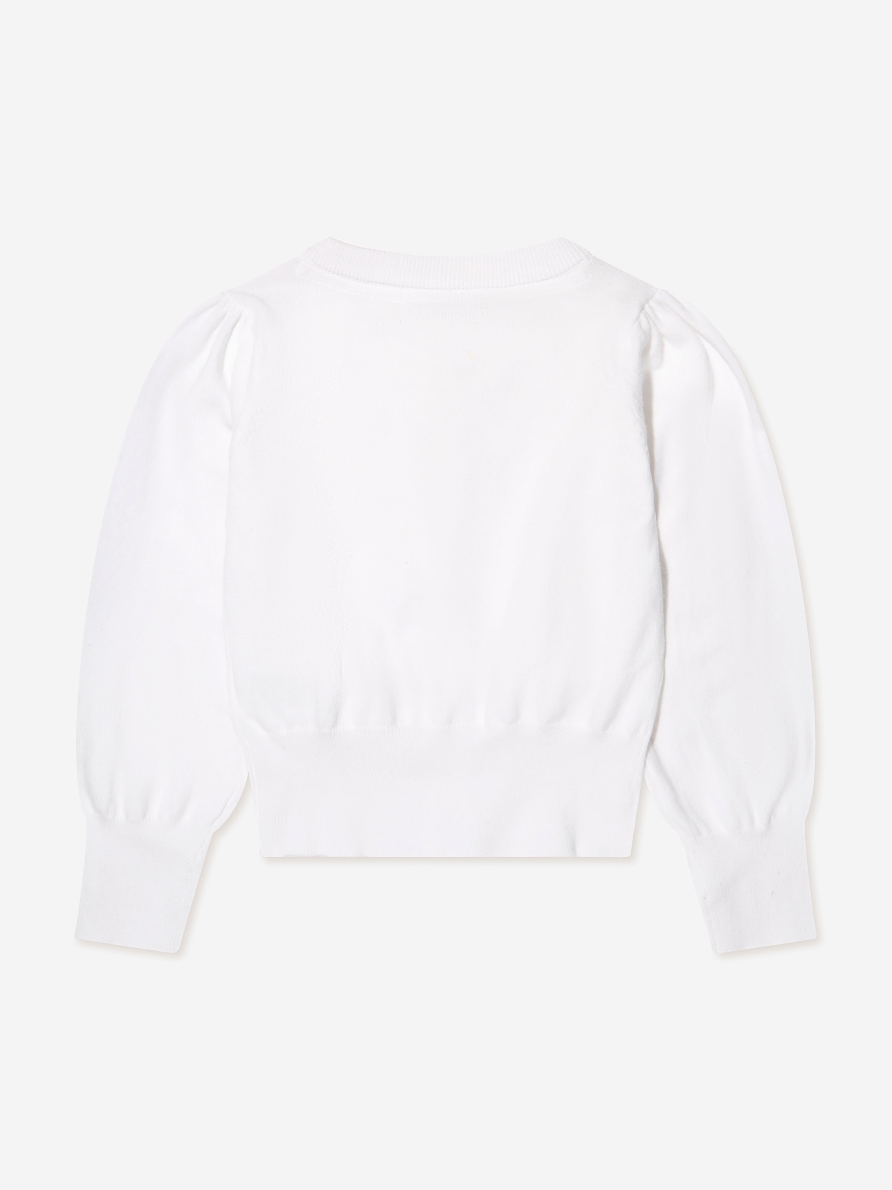 Angels Face Girls Nicolette Cardigan in White - Soft Knit Sweater for Toddlers & Kids - Perfect for School, Church & Family Photos