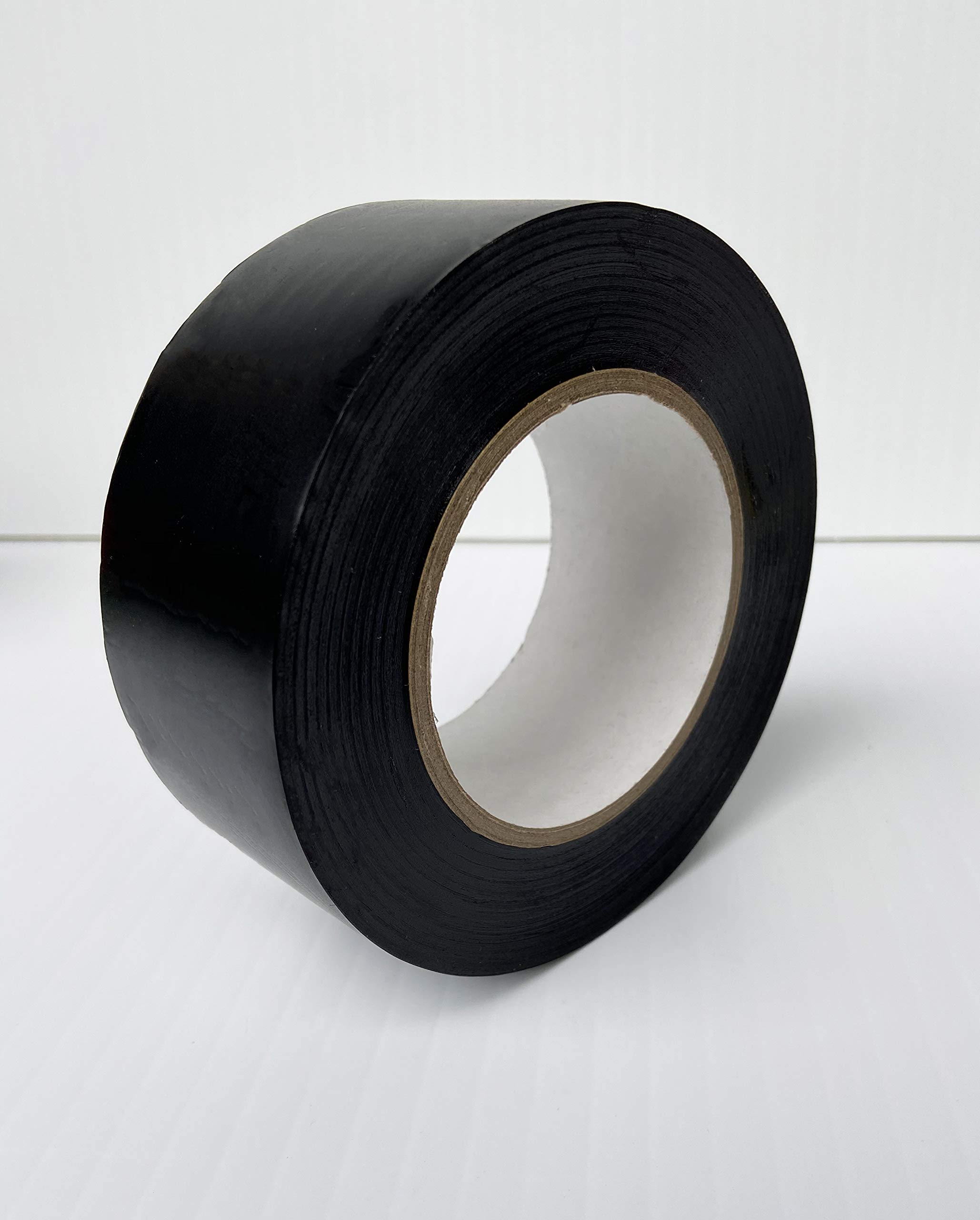PVC Vinyl Tape 6 Mil - Matte Surface Floor Marking Tape for 5S Safety & Visual Communication - Black (24 Rolls) - Ideal for Warehouse, Factory, and Industrial Floor Safety Markings