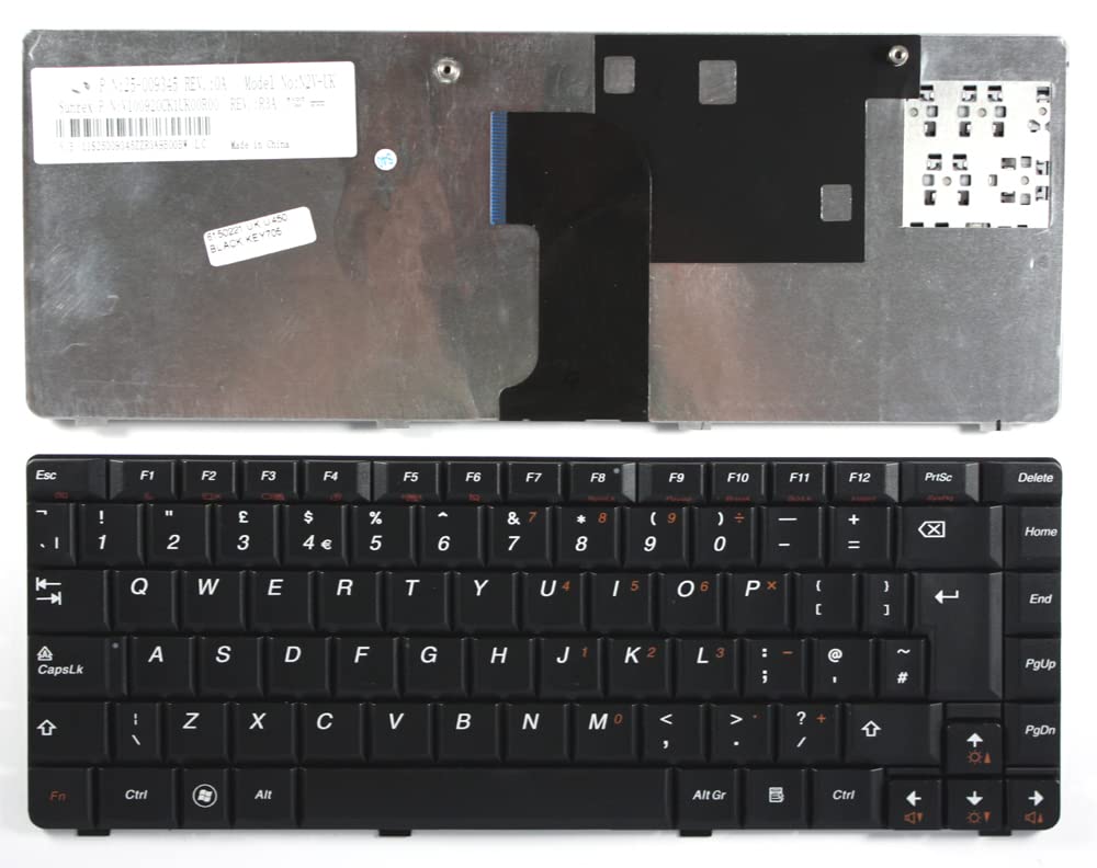 UK Layout Black Replacement Laptop Keyboard for Lenovo ThinkPad E45 | Spill-Resistant Design | Easy Installation | Perfect for Office, Home & Travel Use