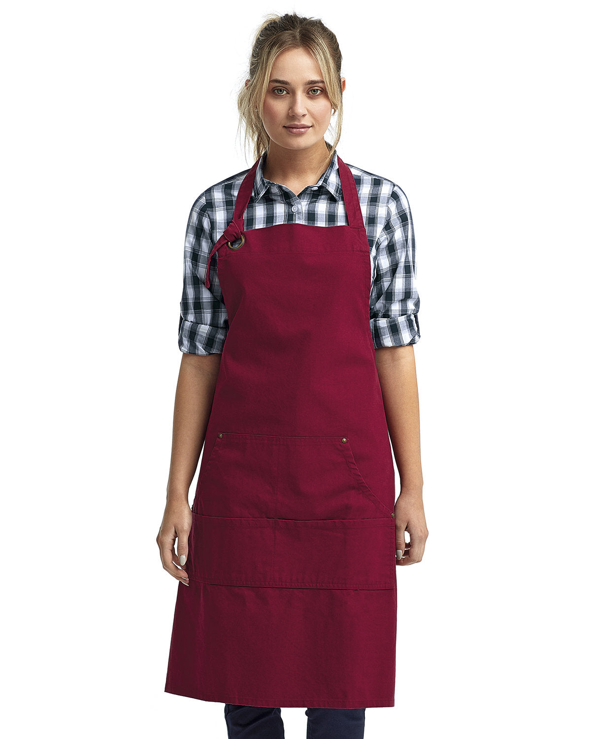 Reprime RP137 Heavy Duty Unisex Canvas Apron with Pockets - Durable Workwear for Chefs, Artists & DIY Enthusiasts