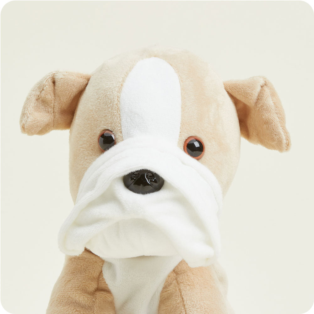 Bulldog Warmies Plush Stuffed Animal - Microwaveable Heating Pad for Kids & Adults - Perfect for Stress Relief, Anxiety, and Comfort at Home or Travel