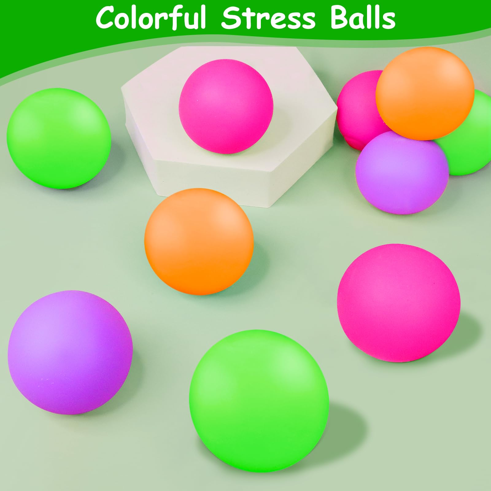 24 Pack Stress Relief Balls for Kids & Adults - Stretchy Fidget Sensory Toys for Anxiety Relief, Classroom Prizes, Party Favors - Perfect for Office, School, Home & Travel Stress Management