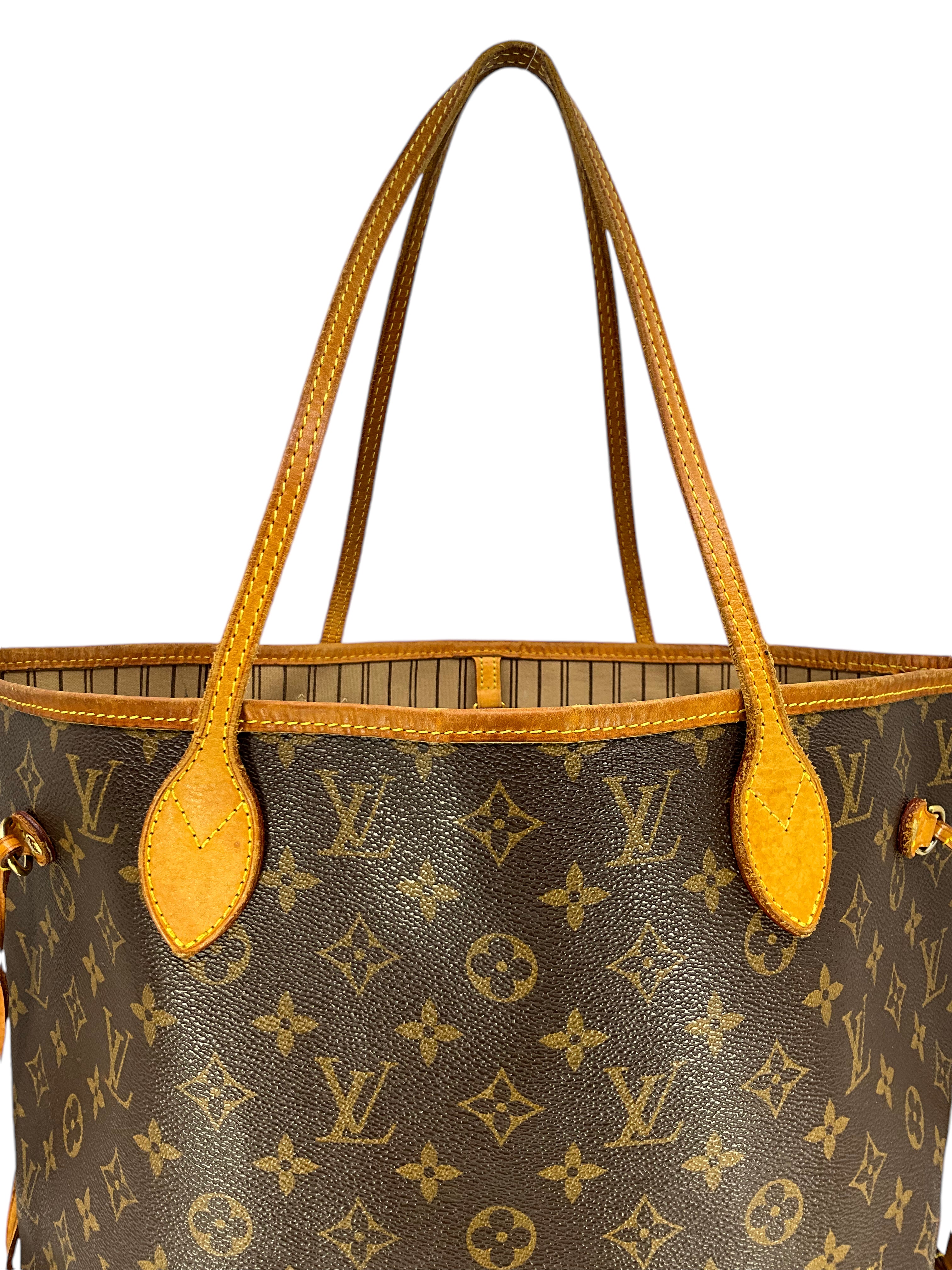 Authentic Louis Vuitton Neverfull MM Monogram Canvas Tote Bag - Luxury Designer Handbag for Women, Perfect for Work, Travel & Everyday Use