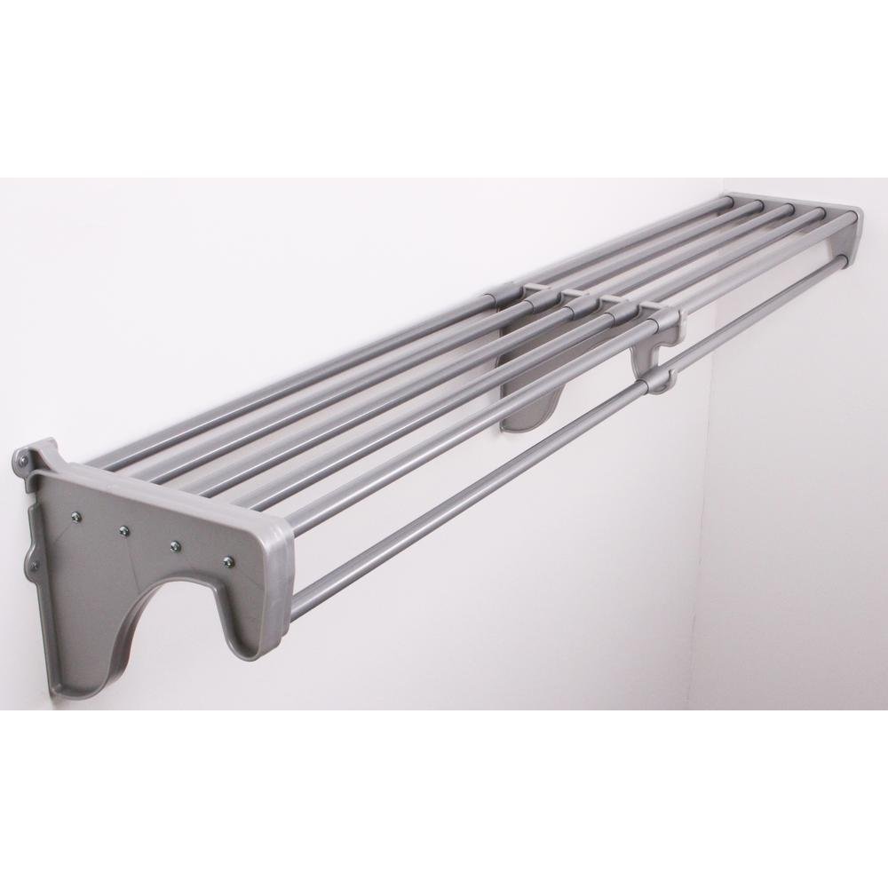 EZ SHELF - Adjustable Closet Shelf with Hanging Rod (42-74