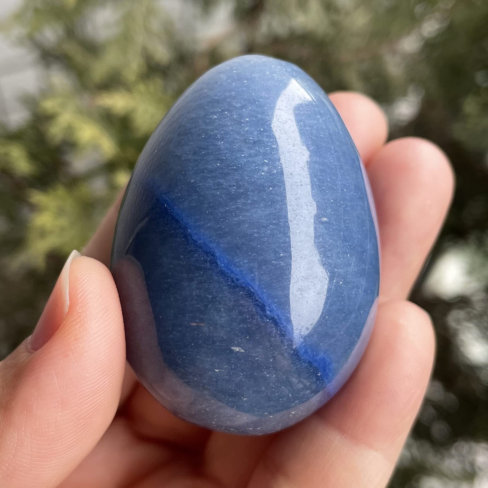 Blue Aventurine Healing Crystal Egg - 1.8