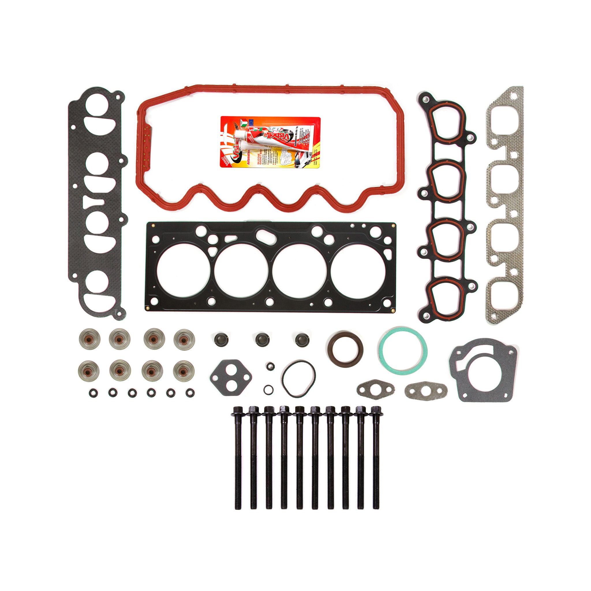 00-04 Ford Focus 2.0 SOHC VIN P Head Gasket Set with Head Bolts - Complete Engine Repair Kit for Cylinder Head Replacement & Overhaul (Perfect for DIY Mechanics & Auto Shops)