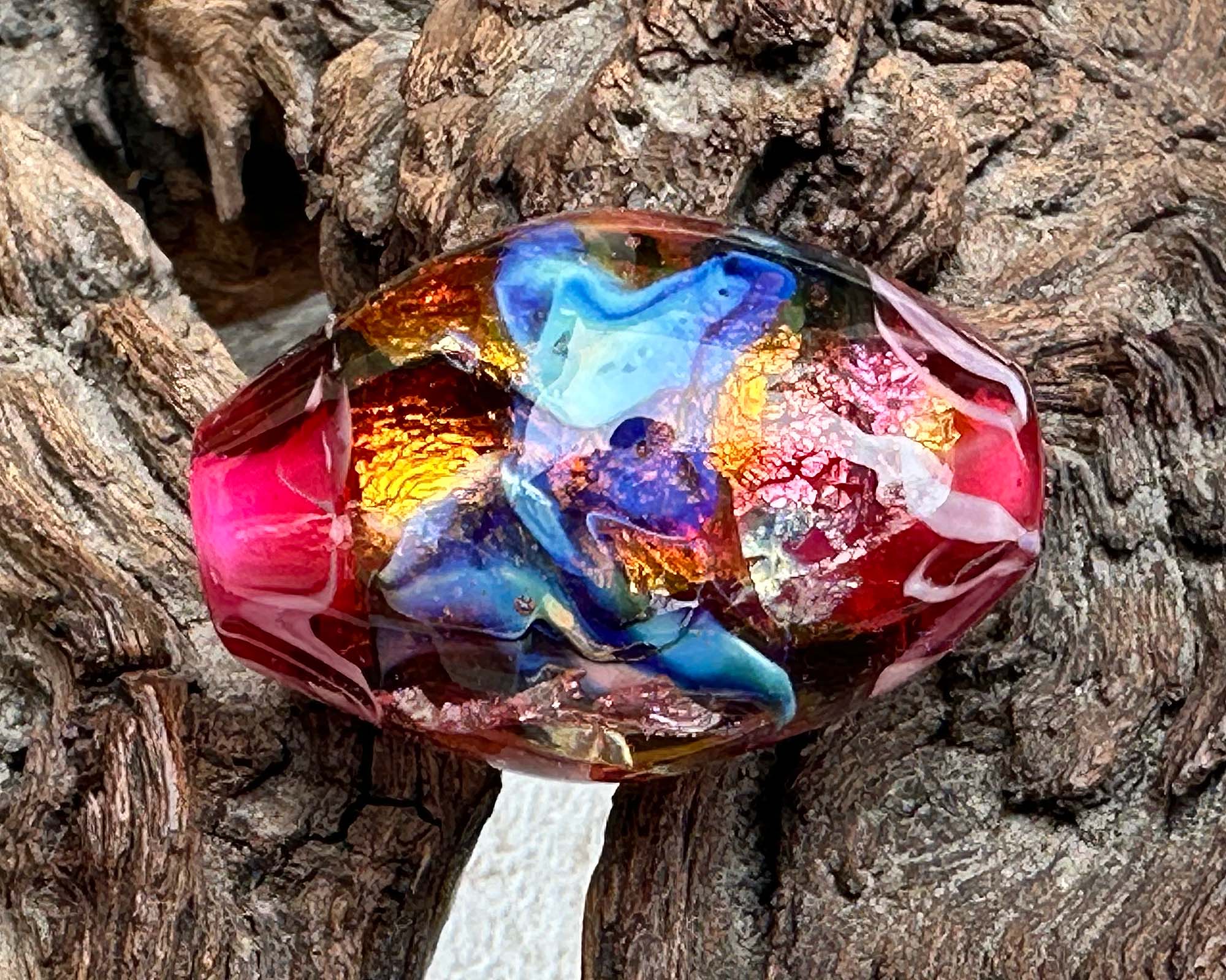 Handmade Pink Galaxy Lampwork Glass Focal Bead for Jewelry Making - DIY Necklace, Bracelet & Earring Designs - Perfect for Beaders and Craft Enthusiasts
