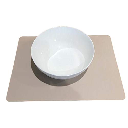 Premium Rectangular Placemats Set of 6 - Large Size for Dining Table - Heat Resistant & Non-Slip - Modern Latte Brown - Perfect for Home, Restaurant, and Party Use
