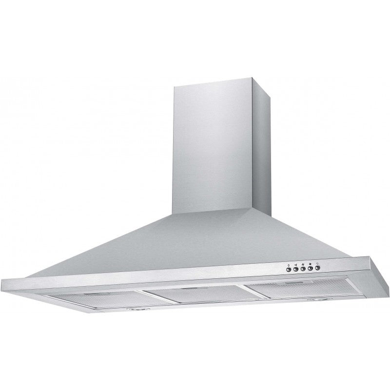 InAlto 90cm Stainless Steel Kitchen Range Hood with LED Lights - Powerful 900 CFM Ventilation for Smoke & Odor Removal - Perfect for Modern Home Cooking and Open Kitchen Designs