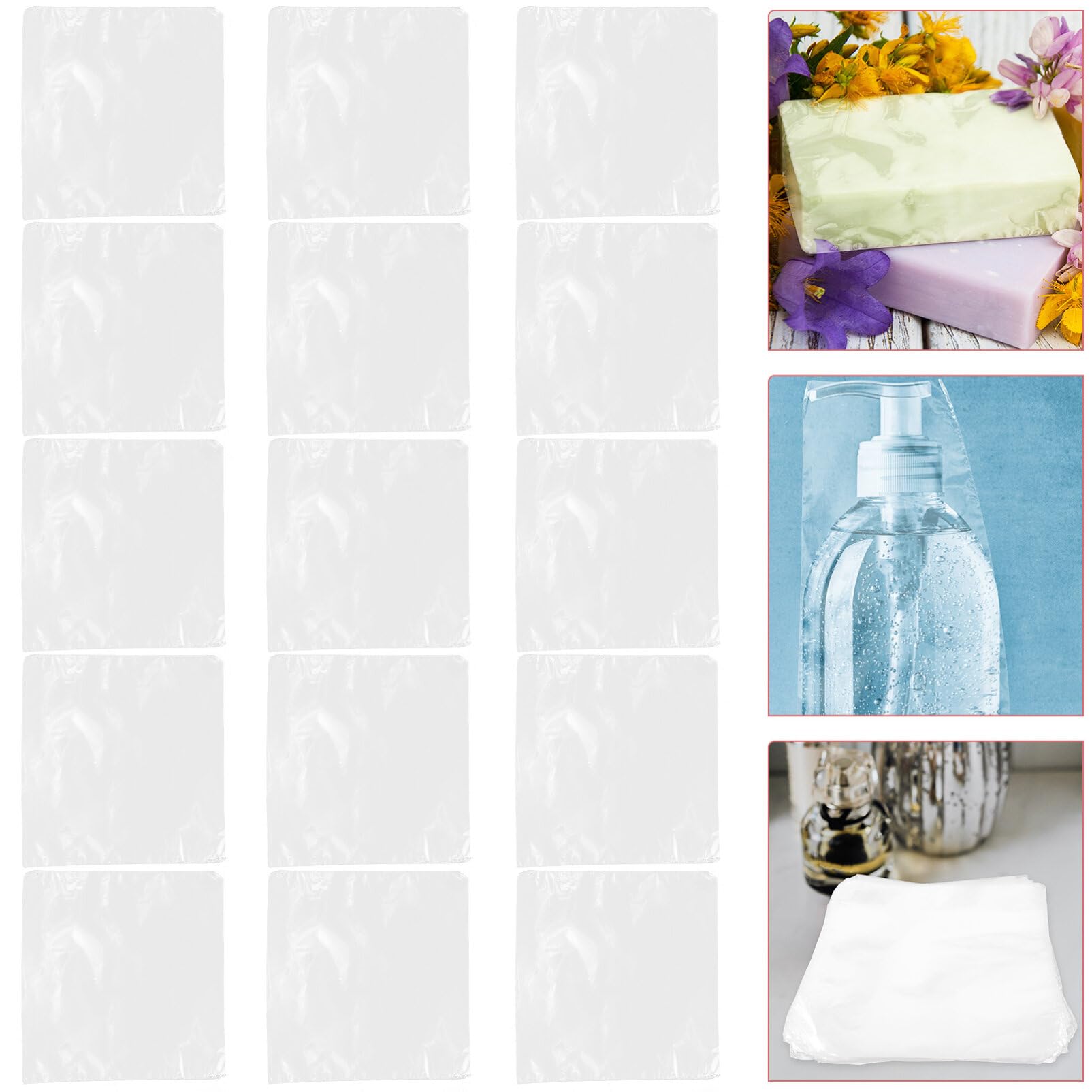 200 Pcs Clear Heat Shrink Bags for Soap Packaging - Food Safe Shrink Wrap for Tumblers, Candles & Bath Products - Perfect for DIY Crafts, Gift Wrapping & Small Business Packaging