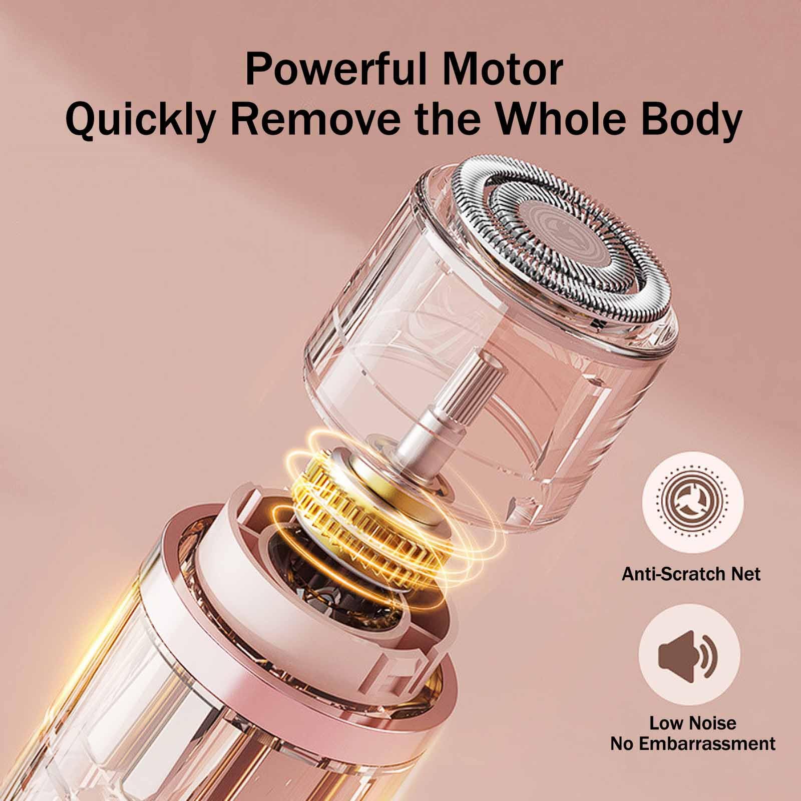 Favorabler-D Women's Electric Razor - 2-in-1 Rechargeable & Waterproof IPX7 Lady Shaver for Smooth Legs, Underarms & Bikini Area - Full Body Hair Removal for Travel, Gym & Everyday Use (Pink)