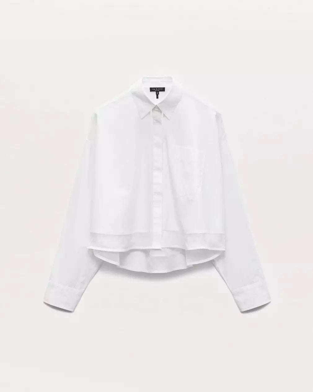 Beatrice Cropped Poplin Organza Shirt for Women | White Summer Blouse | Perfect for Office Wear, Date Night & Casual Outfits