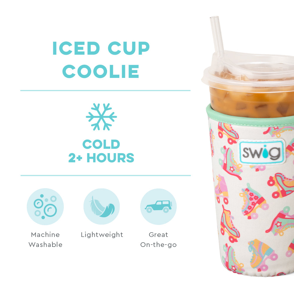 Roller Rink Medium Iced Cup Coolie - Insulated Beverage Sleeve for Cold Drinks - Perfect for Skating Rinks, Parties, and Outdoor Events