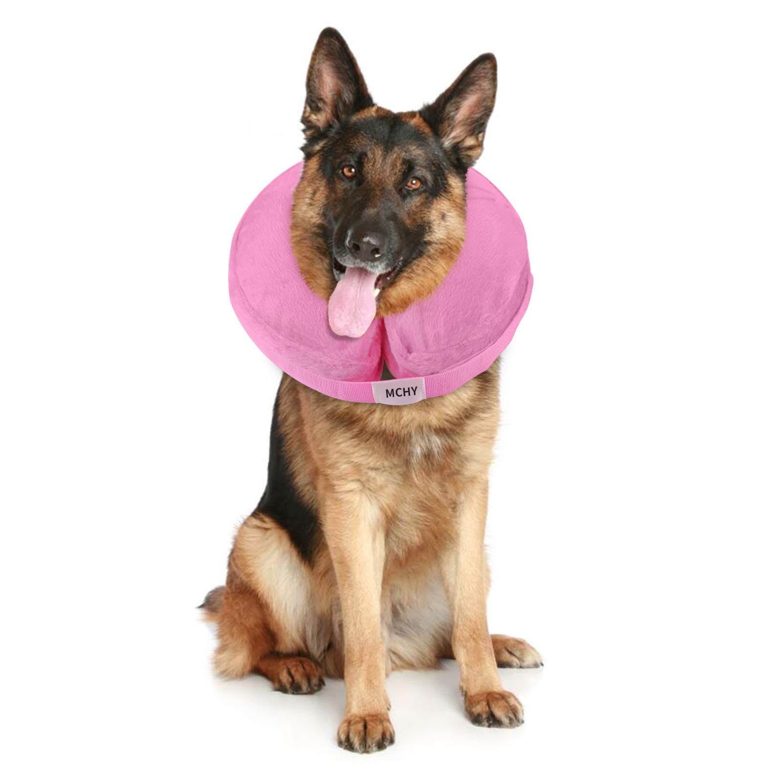 Inflatable Dog Cone Collar - Adjustable Soft Recovery E-Collar for Dogs After Surgery - Prevents Licking, Biting & Scratching - Clear Vision Design (XL Size, Pink) - Perfect for Post-Surgery Care, Wound Healing & Pet Anxiety Relief