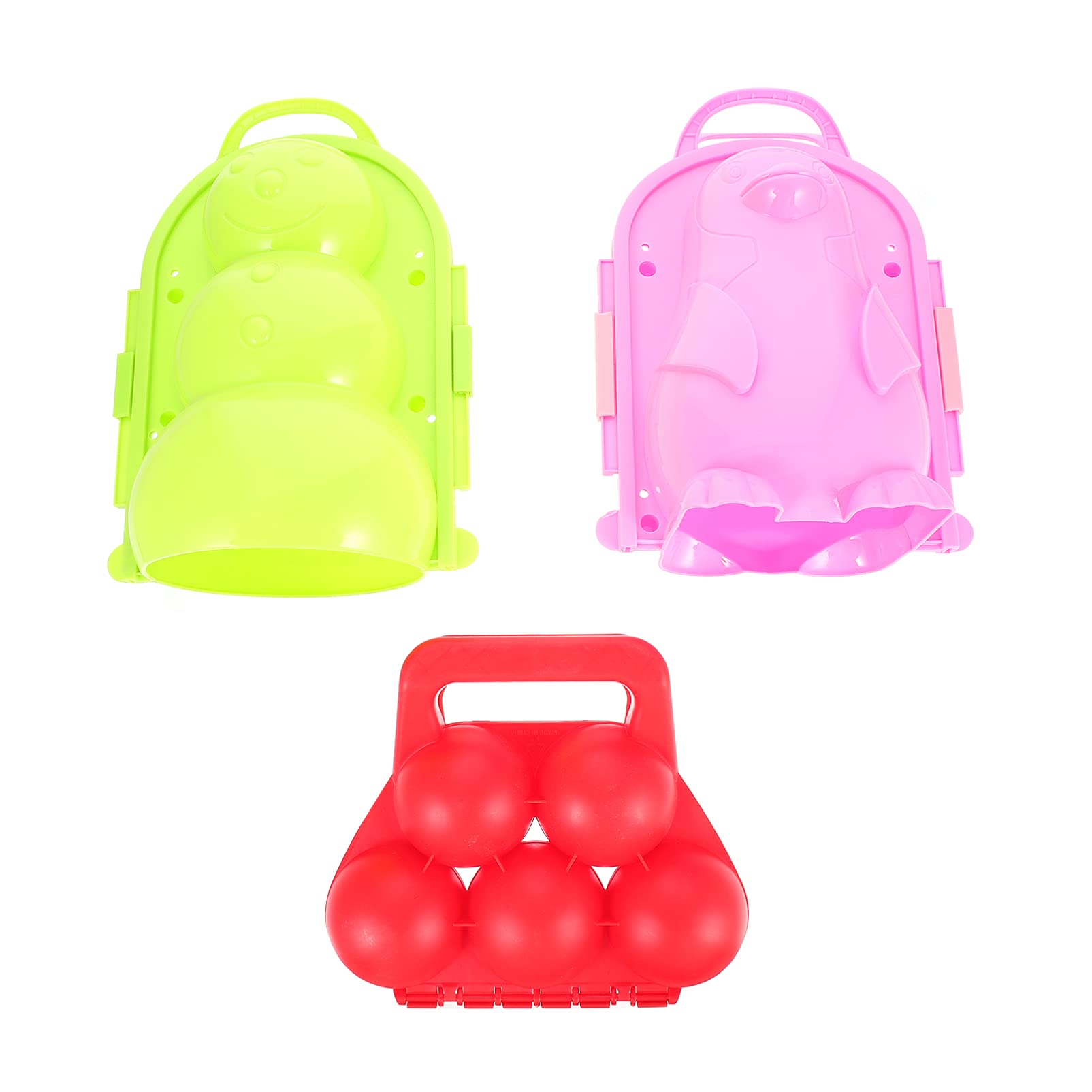 3Pcs Snowball Maker Clip with Handle - Winter Outdoor Snowball Toys for Kids & Adults - Perfect for Snowball Fights, Snow Play & Winter Fun Activities (Random Color)