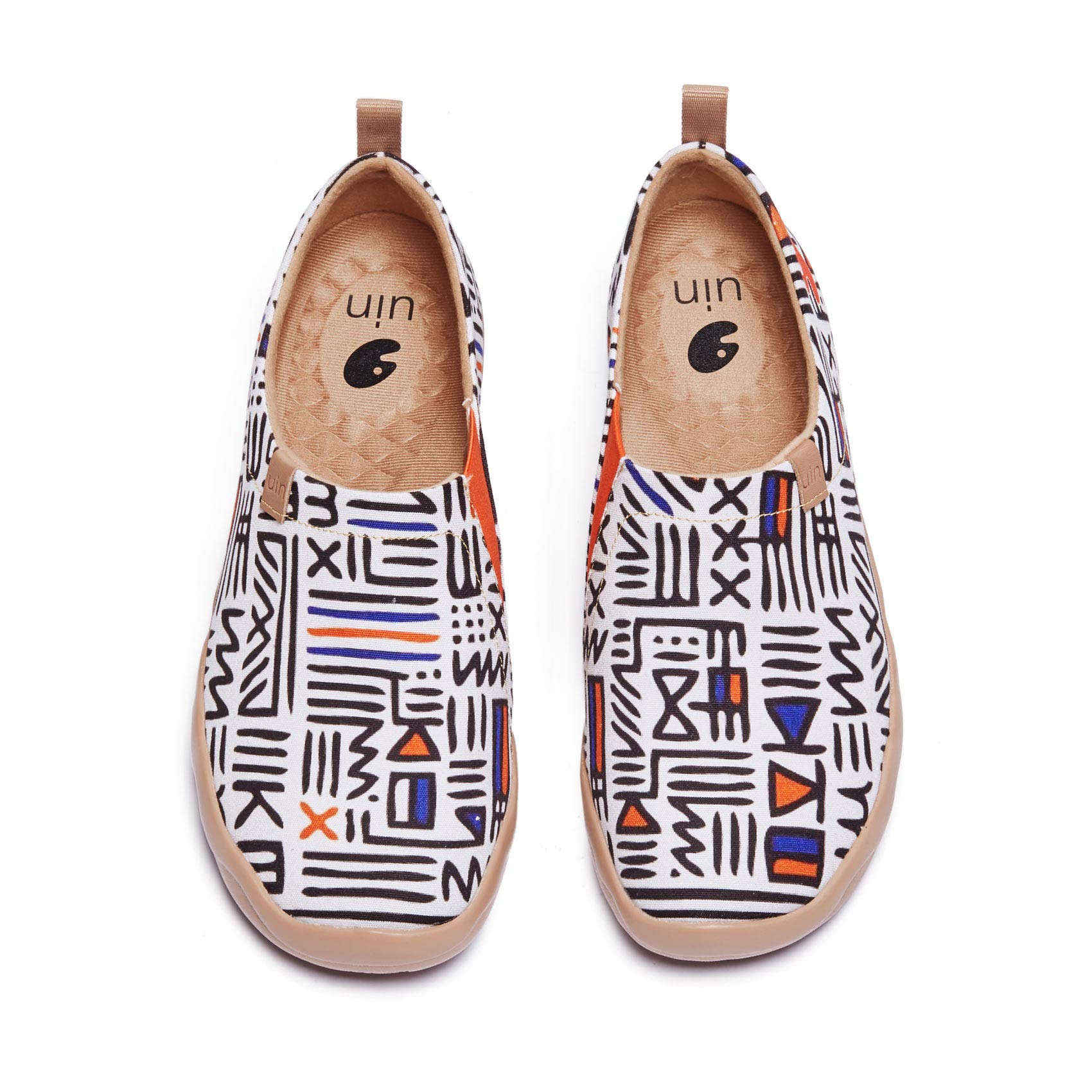UIN Men's Slip-On Canvas Loafers - Lightweight Walking Shoes for Travel & Casual Wear - Comfortable Art Painted Fashion Sneakers (Size 6.5) | Perfect for Daily Commute, Weekend Outings & Vacation Trips