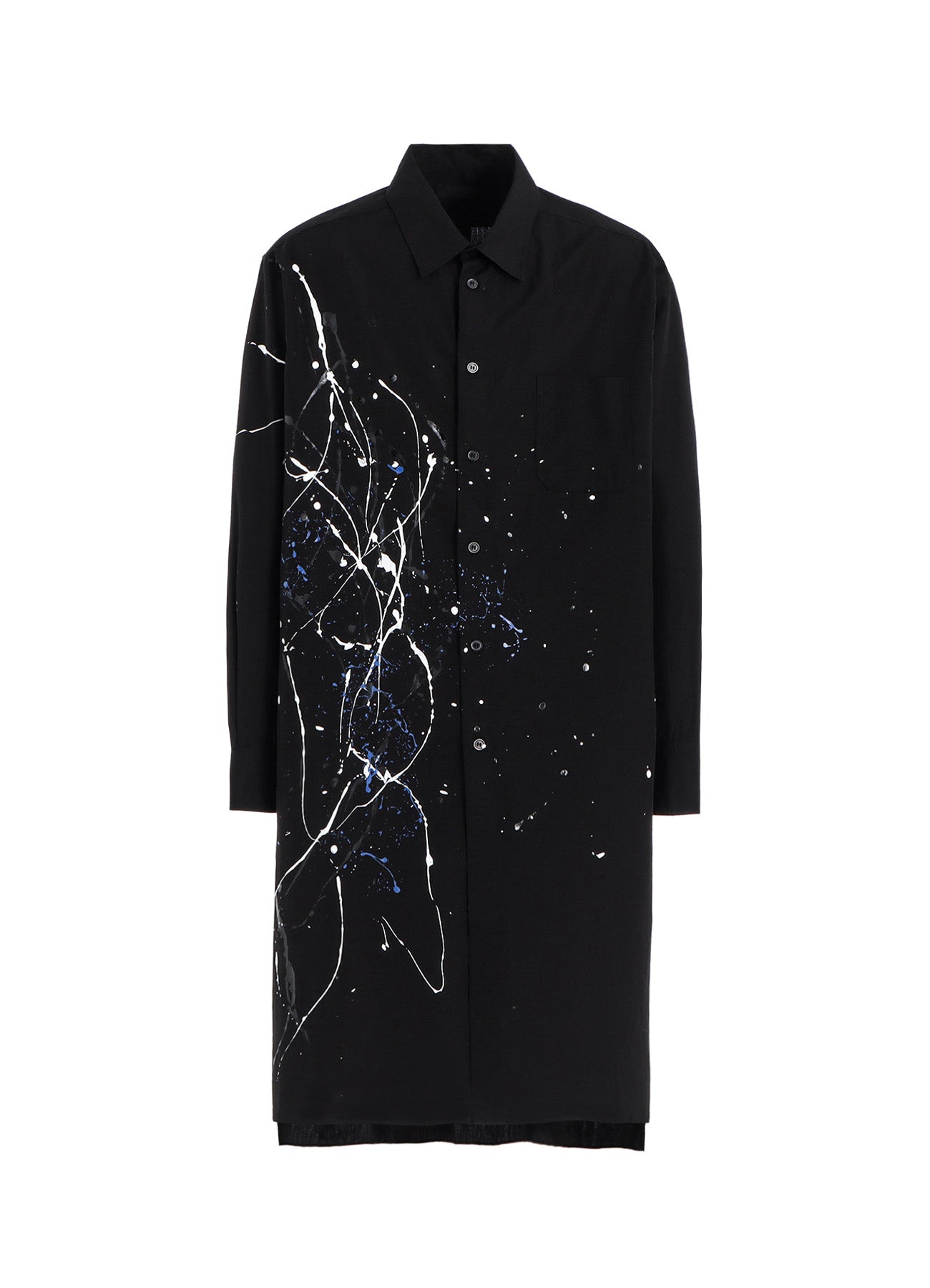 Stylish Cotton Broad Splash Painted Long Shirt for Women - Trendy Boho Chic Blouse for Casual Outings & Summer Festivals