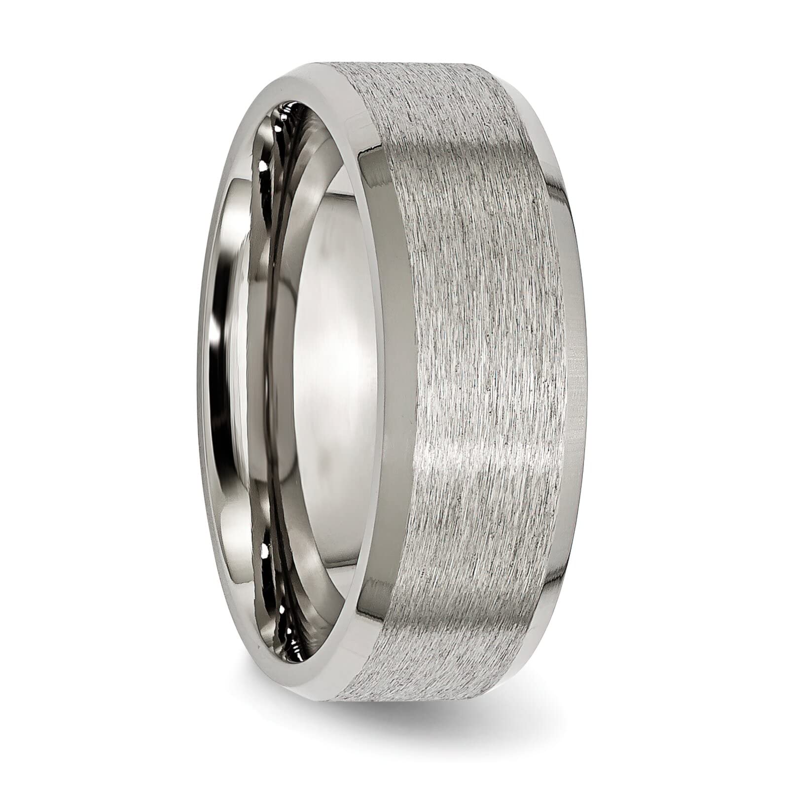 8mm Titanium Satin Finish Men's Wedding Ring Band - Size 11.5 - Durable & Comfortable for Everyday Wear, Anniversary Gifts & Special Occasions