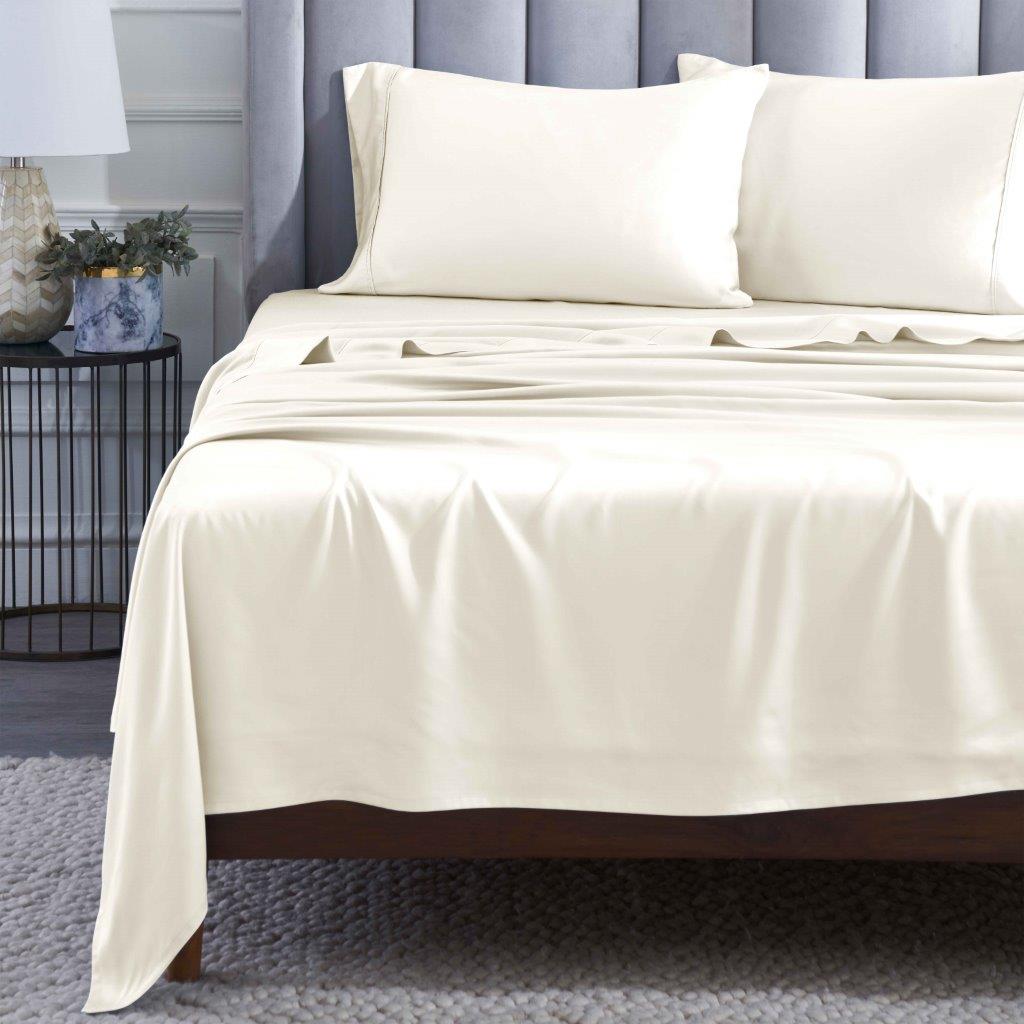 Premium 400 Thread Count Modal Bed Sheet Set from Beechwood - Deep Pocket Fitted Sheets for Queen & King Size Beds - Ultra Soft & Breathable for All-Season Comfort