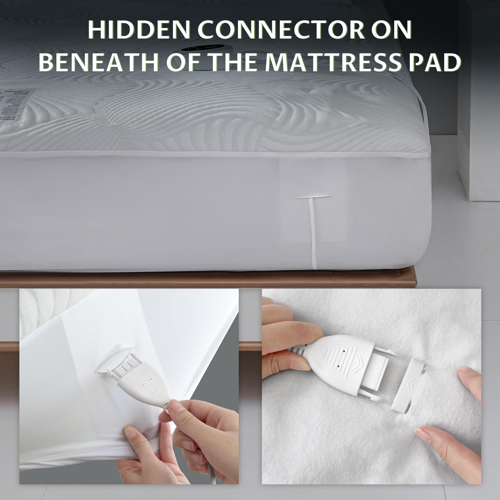 Electric Heated Mattress Pad Queen Size - 10 Adjustable Heat Settings with Memory Timer (1-12 Hours) & Auto Shut-Off - Soft Lighted Button Controls - Perfect for Cold Winter Nights & Arthritis Pain Relief