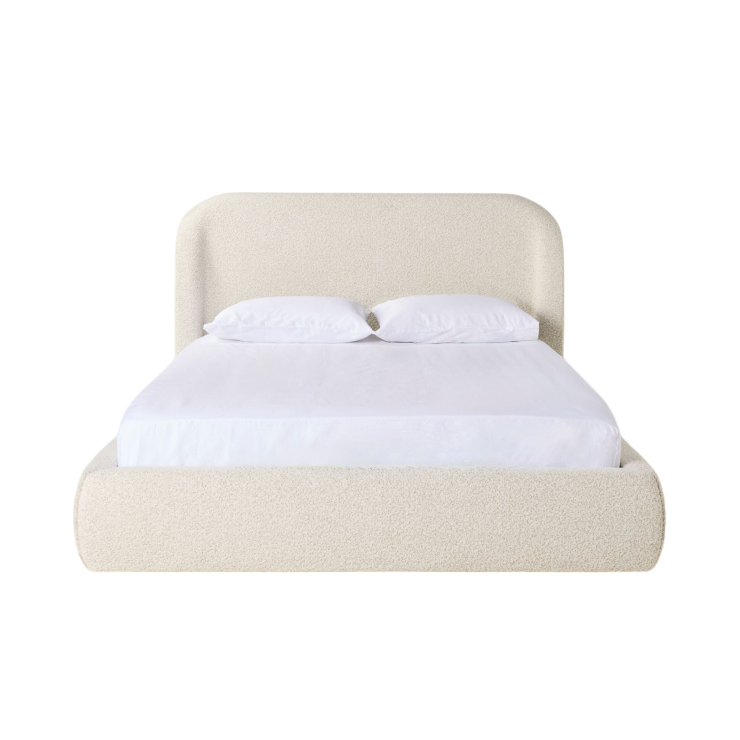 Alenna Queen Size Bed Frame with Headboard - Modern Upholstered Platform Bed for Bedroom - Perfect for Master Bedroom, Guest Room, or Apartment