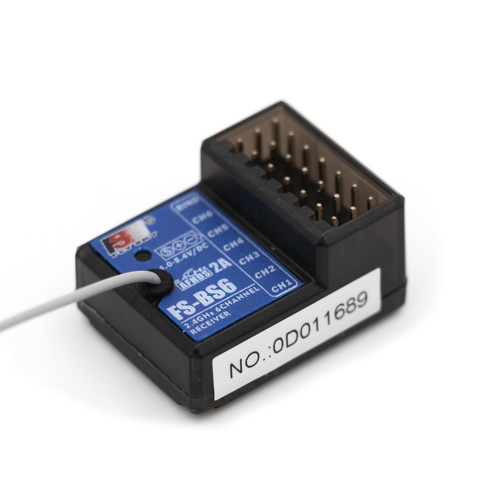 Flysky FS-BS6 6-Channel Receiver with Gyro Stabilization System - Compatible with FS-GT5 Remote Controller - for RC Cars, Trucks & Boats - Perfect for Racing, Drifting & Off-Road Adventures (1pcs FS-BS6)