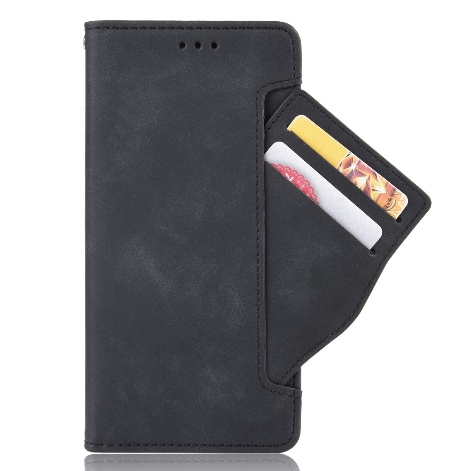 Premium PU Leather Wallet Case for Motorola Moto G Pure (2021) - 5 Card Slots RFID Protection | Slim Protective Phone Cover with Card Holder | Perfect for Daily Use, Travel & Business (Black)