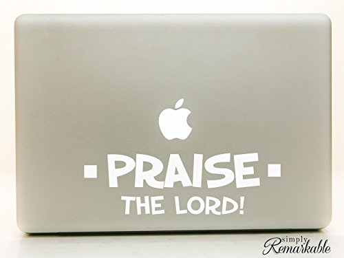 Praise The Lord Vinyl Decal Sticker - 8 x 2.5 inches - Waterproof & Durable for Laptop, Car, Wall, MacBook - Perfect for Christian Gifts, Bible Study, Church Events & Home Decor