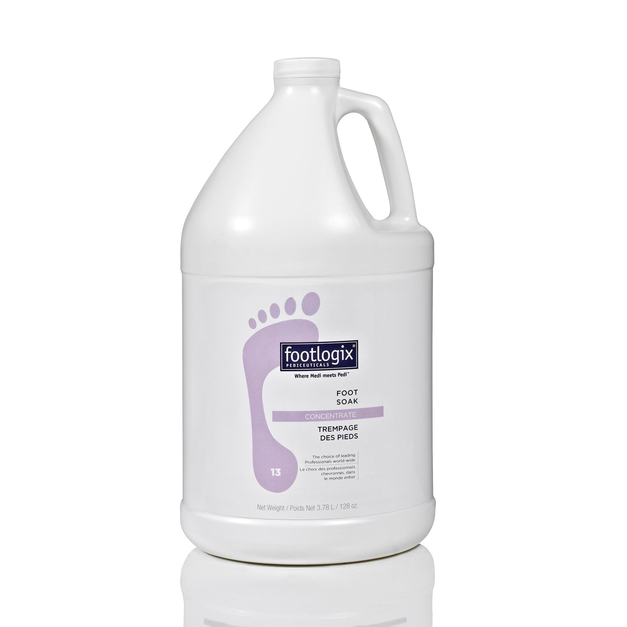 Footlogix Foot Soak Concentrate - Moisturizing & Exfoliating Foot Treatment for Dry Cracked Heels - Perfect for Pedicures, Spa Days & At-Home Foot Care