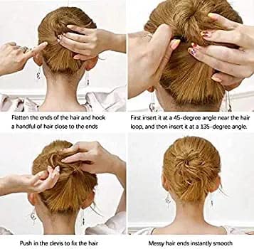 HRBS U-Shaped Hair Pins for Women - 100pcs Bobby Pins for Bun, Updo & Wedding Hairstyles | Secure Hair Accessories for Daily Use & Special Occasions