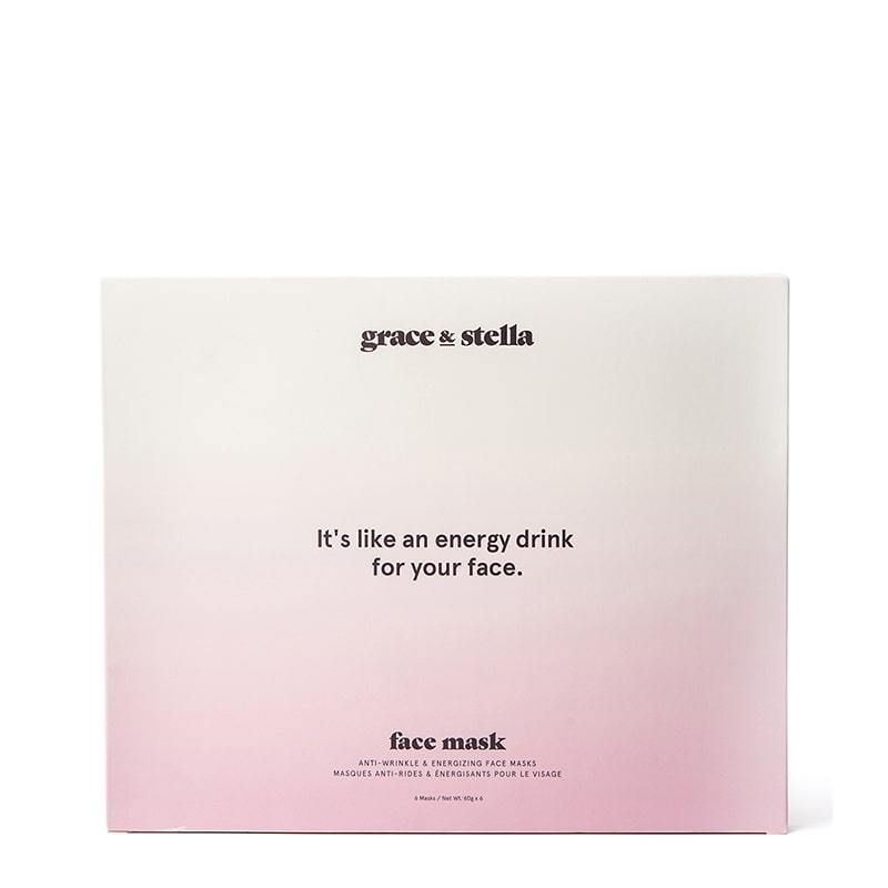 Grace & Stella Anti-Wrinkle & Energizing Face Masks - 6 Pack for Hydration & Glow - Perfect for Spa Night & Self-Care Routine