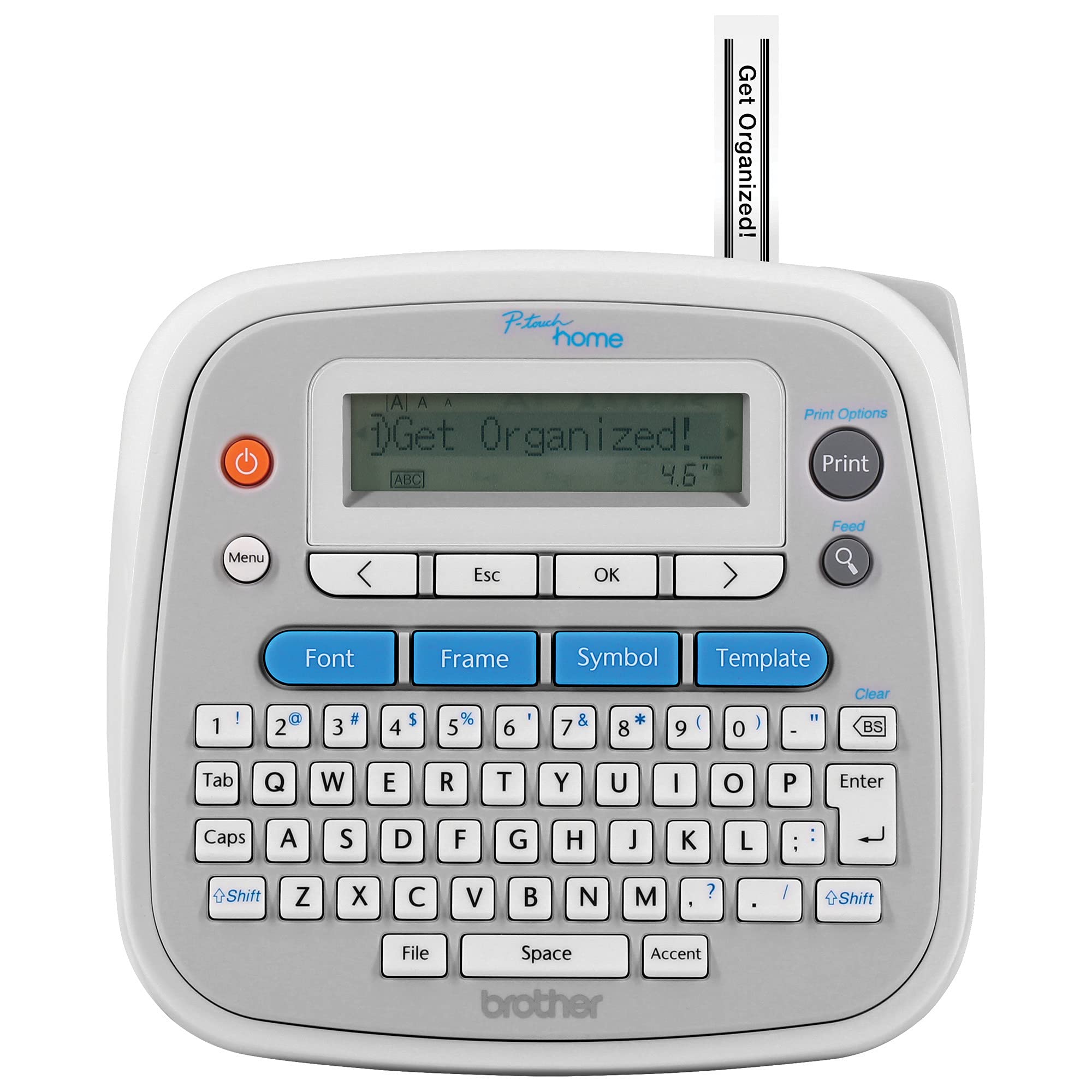 Brother PT-D202 Label Maker - Compact Grey Personal Labeling Machine for Home, Office & Organization | Perfect for DIY, Storage & Crafting Projects