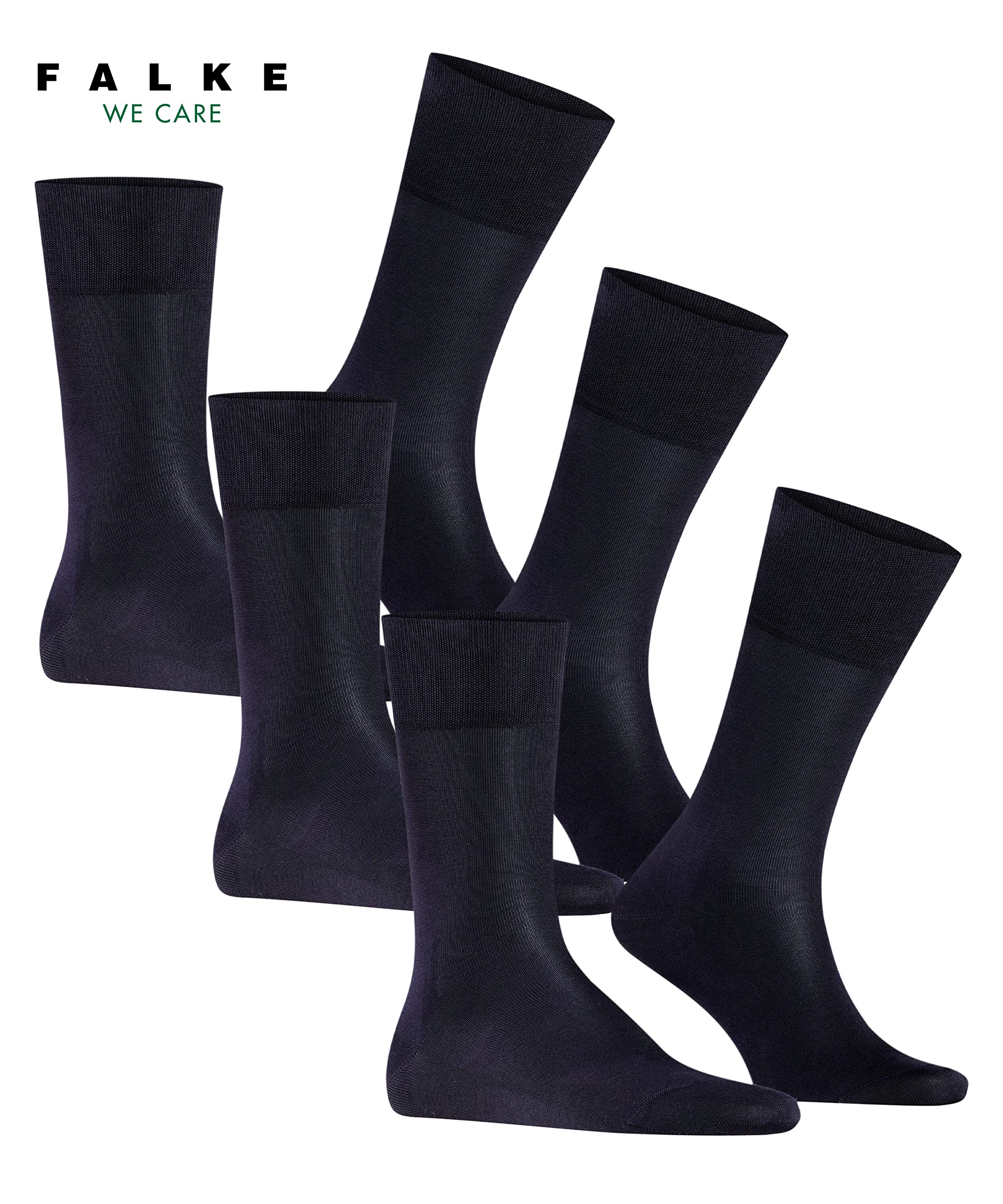 FALKE Men's Tiago Cotton Dress Socks - 3 Pairs Pack | Comfortable Formal Socks for Business, Office & Wedding Attire | Premium Breathable Cotton Blend for All-Day Wear