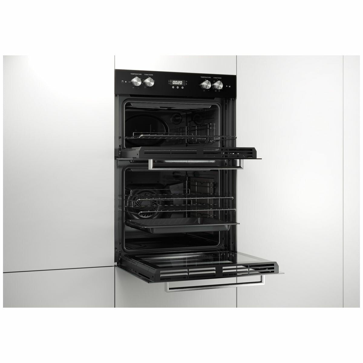 Haier 60cm Double Oven HWO60B7EX2 - Built-in Electric Oven with Convection Cooking for Baking, Roasting & Entertaining | Perfect for Kitchens, Restaurants & Home Chefs