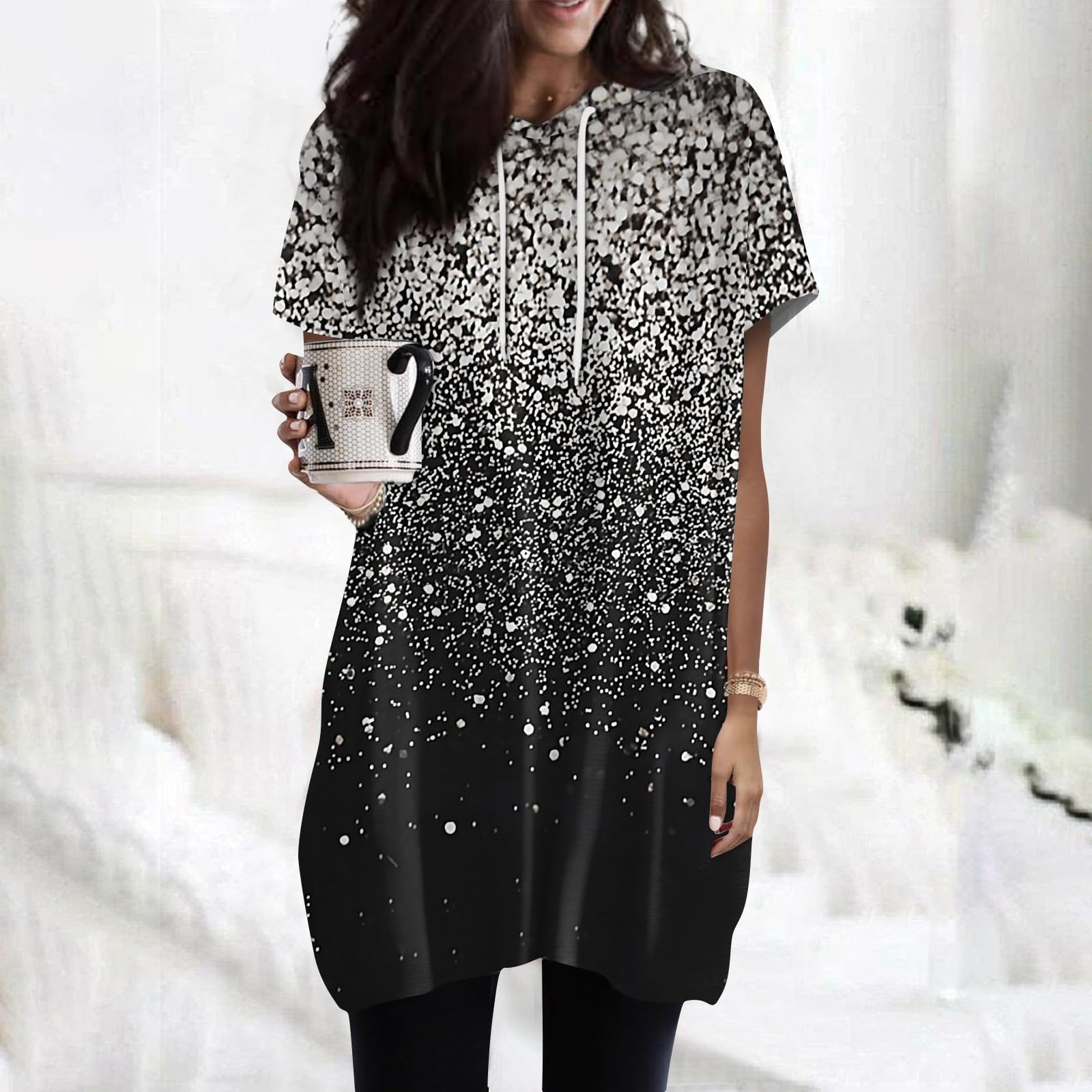 Business Casual Tops for Women - Short Sleeve Printed Tunic Shirts with Pockets | Office Wear, Weekend Outfits & Summer Fashion | S-XXXL