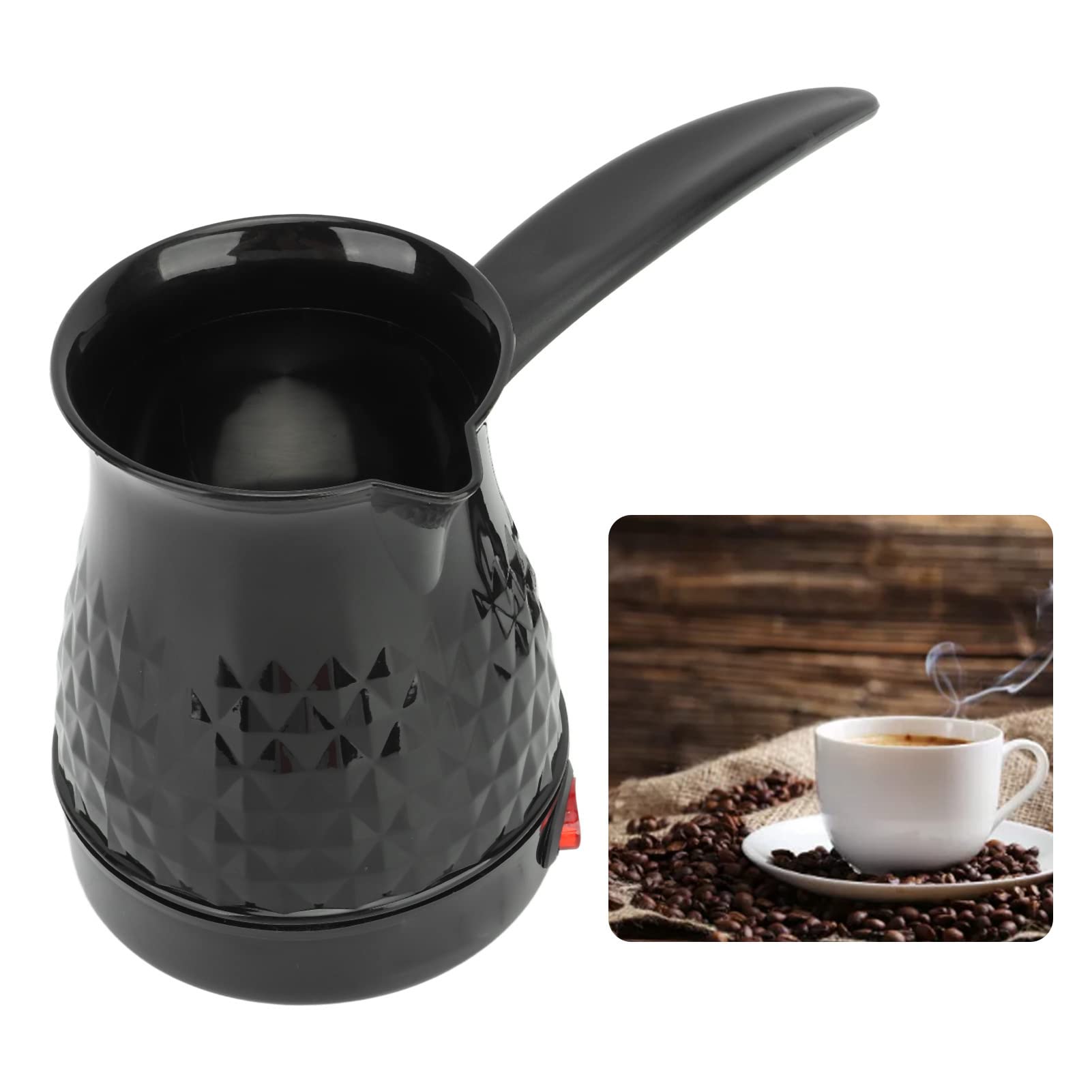 Ejoyous 600ml Electric Turkish Coffee Maker - Stainless Steel Pot with Removable Handle for Home & Travel - Fast Boiling for Coffee, Tea, Milk - Perfect for Camping, Office & Gifts