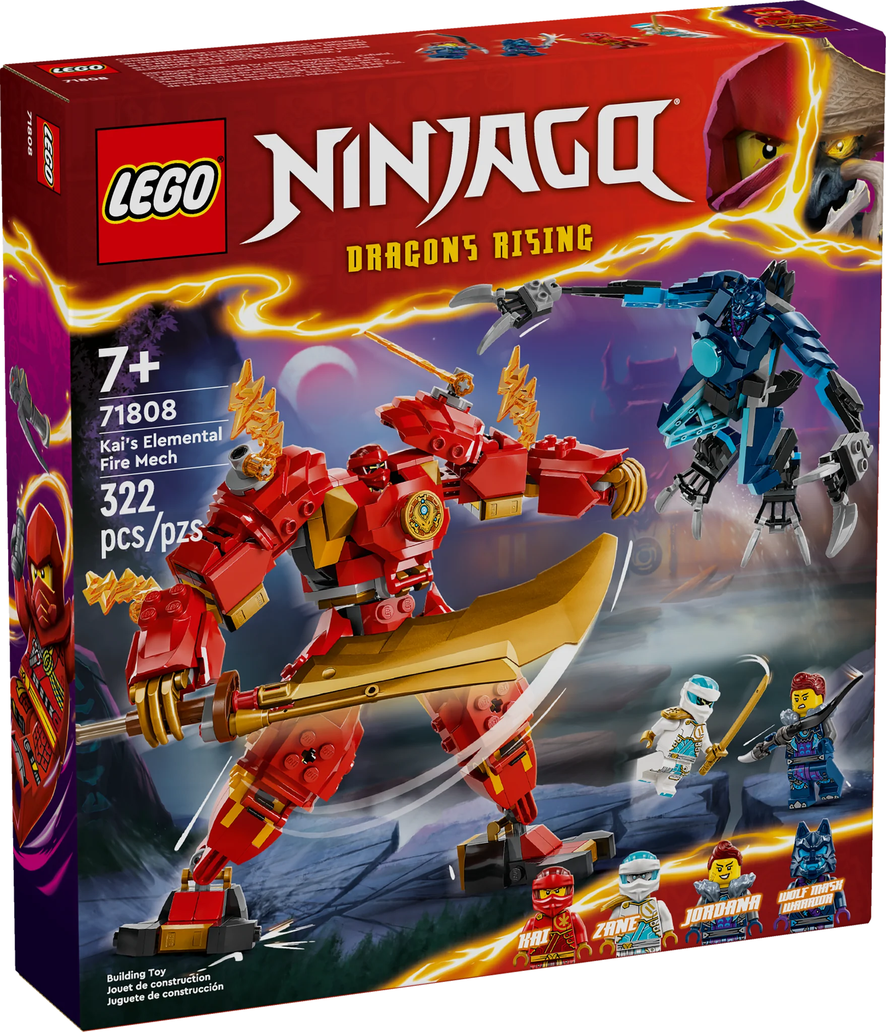 LEGO® NINJAGO® Kai's Elemental Fire Mech Building Set - 158 Pieces Action Figure Toy for Kids Ages 7+ | Perfect for Creative Play, Birthday Gifts & Ninja-Themed Collections