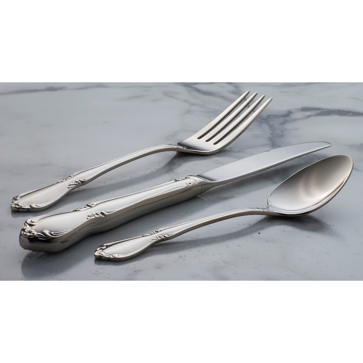 Premium Chateau Dinner Spoon Set of 4 - Elegant Stainless Steel Flatware for Fine Dining, Wedding Registry & Formal Entertaining