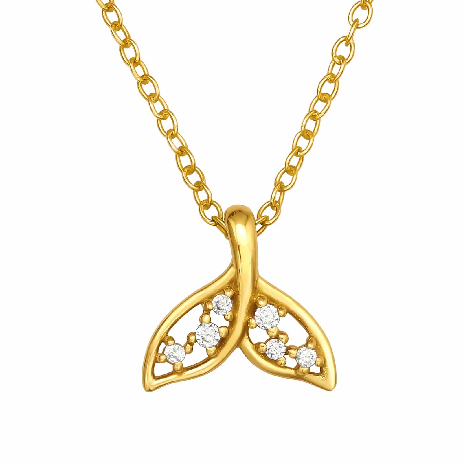 Gold Whale Tail Necklace - Elegant Ocean Jewelry for Women, Perfect Gift for Beach Lovers & Marine Life Enthusiasts | Ideal for Casual Wear, Beach Parties & Special Occasions