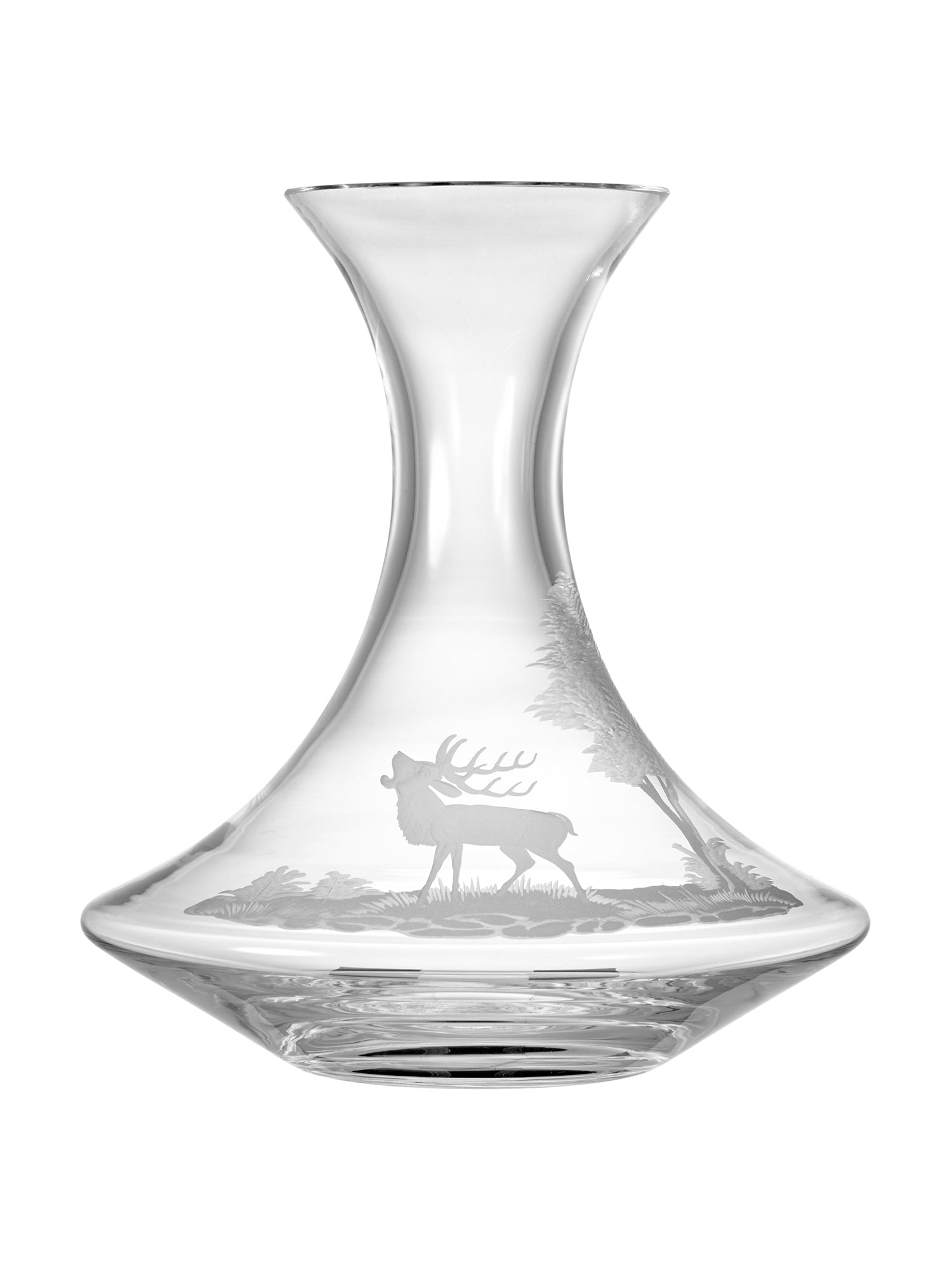 Premium Stag Crystal Carafe with Elegant Etching - Perfect for Wine, Water & Cocktail Serving at Dinner Parties & Special Occasions