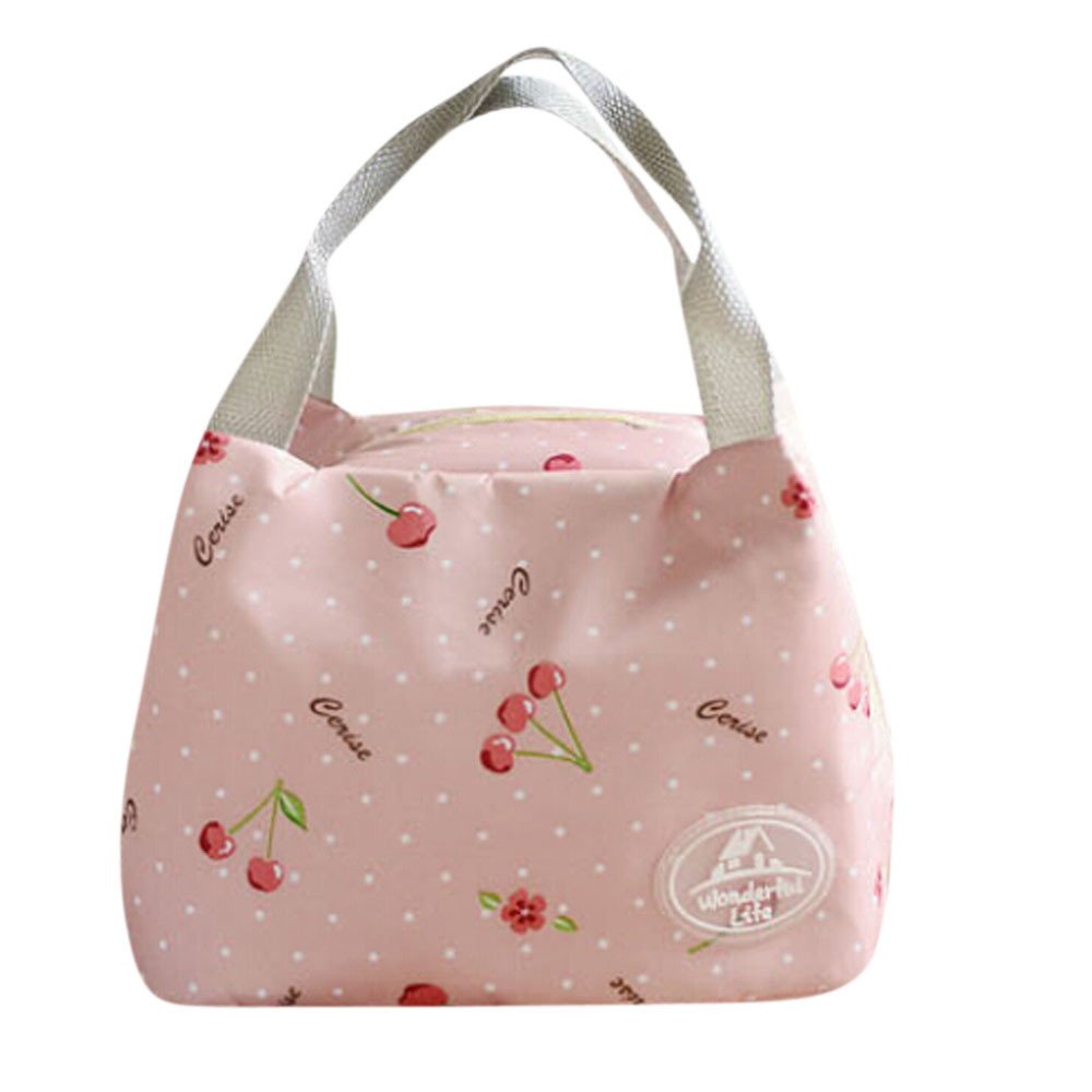ROORUER Insulated Lunch Bag for Women & Men - Reusable Cooler Bag for Office, School, Picnic & Beach - Leakproof Lunch Box (Pink) | Perfect for Work, Outdoor Activities & Daily Commute