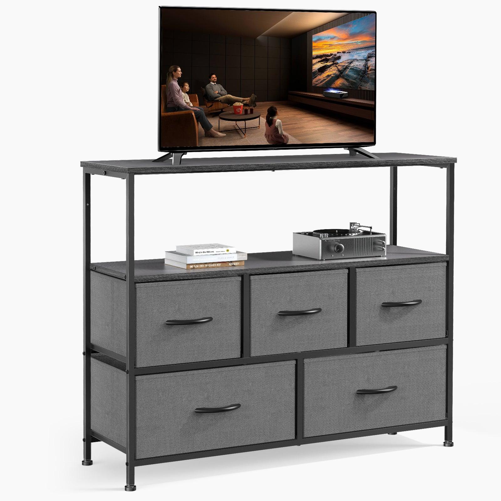 5-Drawer Fabric Dresser with Metal Frame - Modern Bedroom Chest of Drawers for Clothes Storage | Perfect for Small Spaces, Dorm Rooms & Apartment Organization