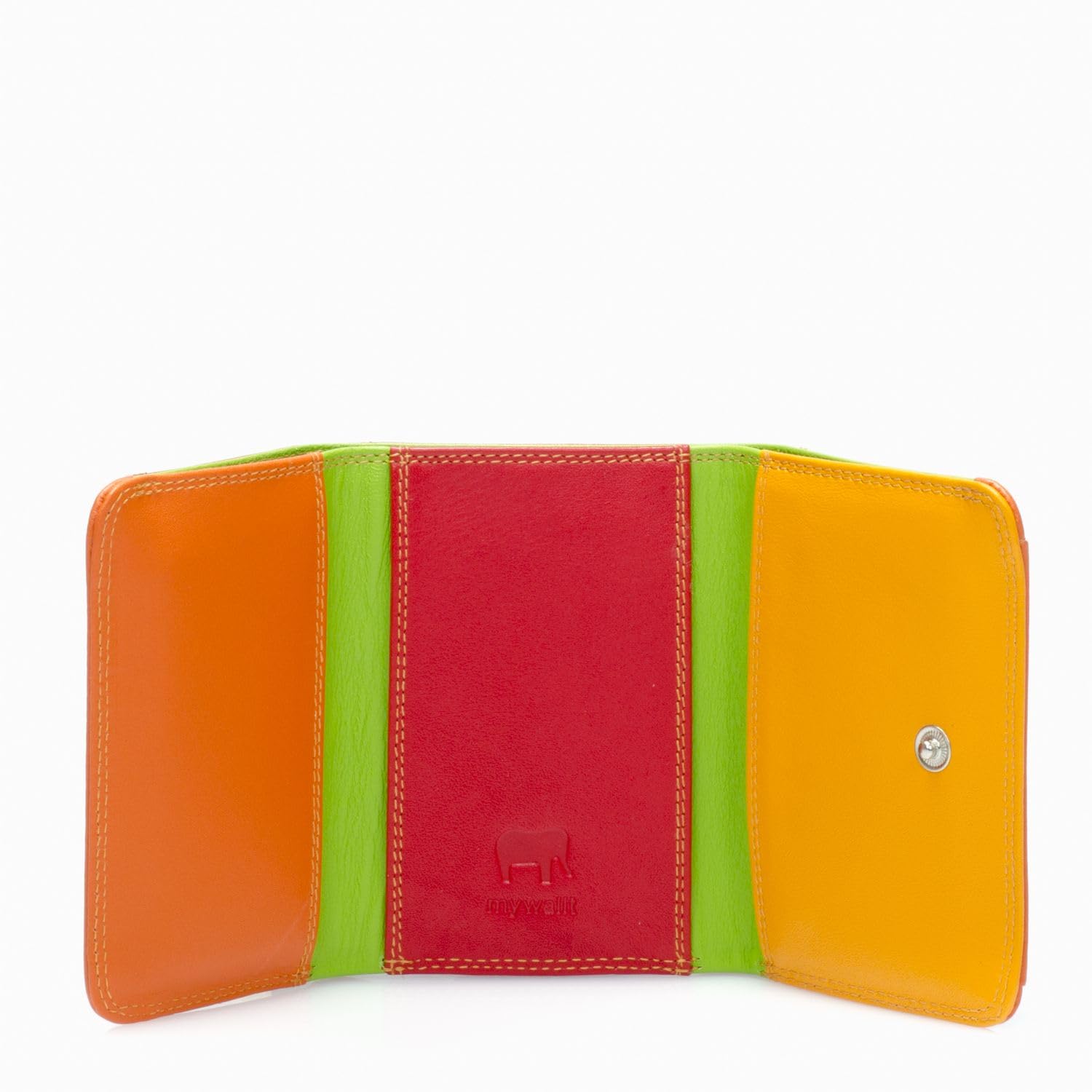Mywalit Mini Tri-Fold Leather Wallet for Men & Women - 3 Card Slots, Note Section & Coin Pocket - Stylish & Compact Jamaica Design - Perfect for Everyday Use, Travel & Gifts